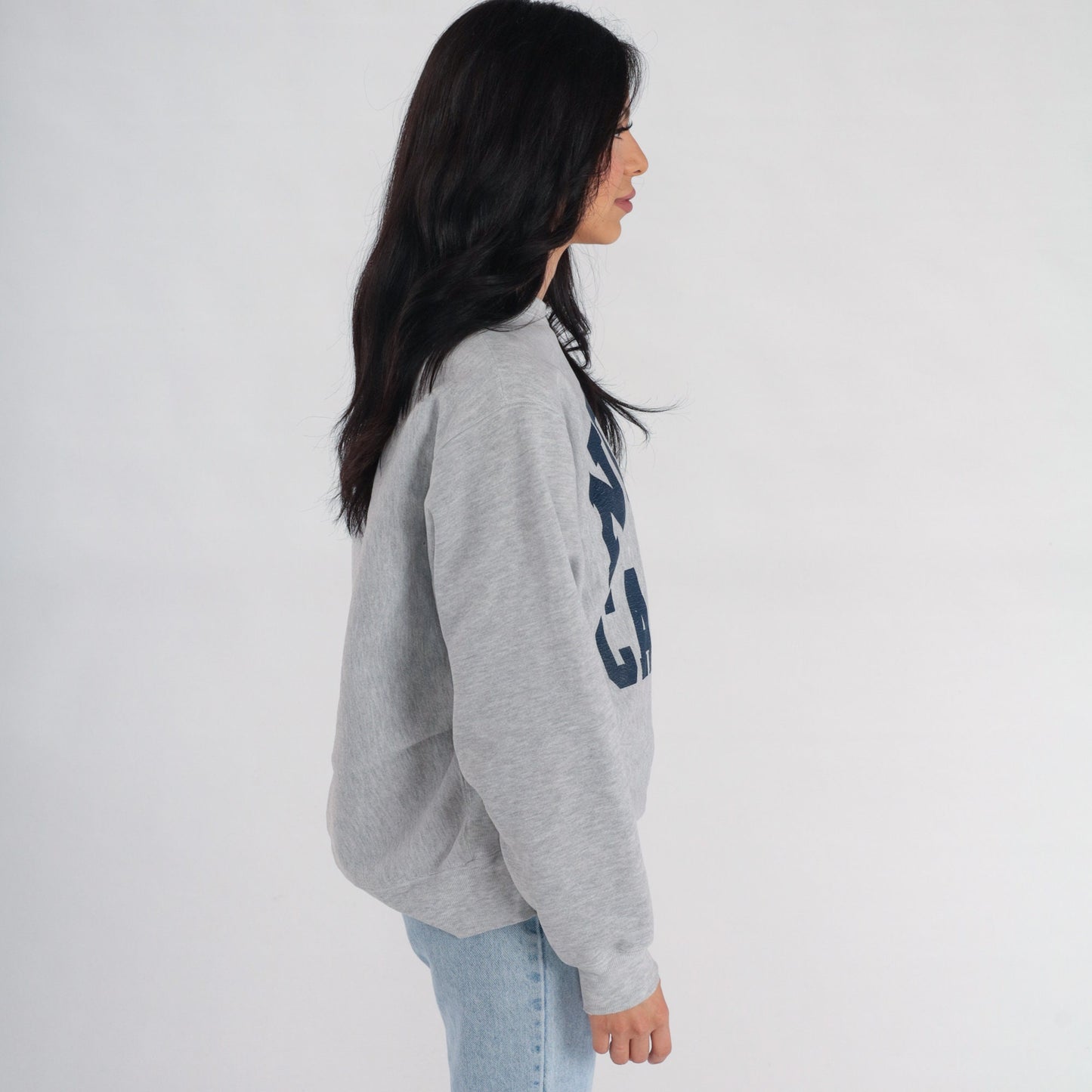 00s Champion North Carolina Crewneck Sweatshirt Grey Graphic Small S