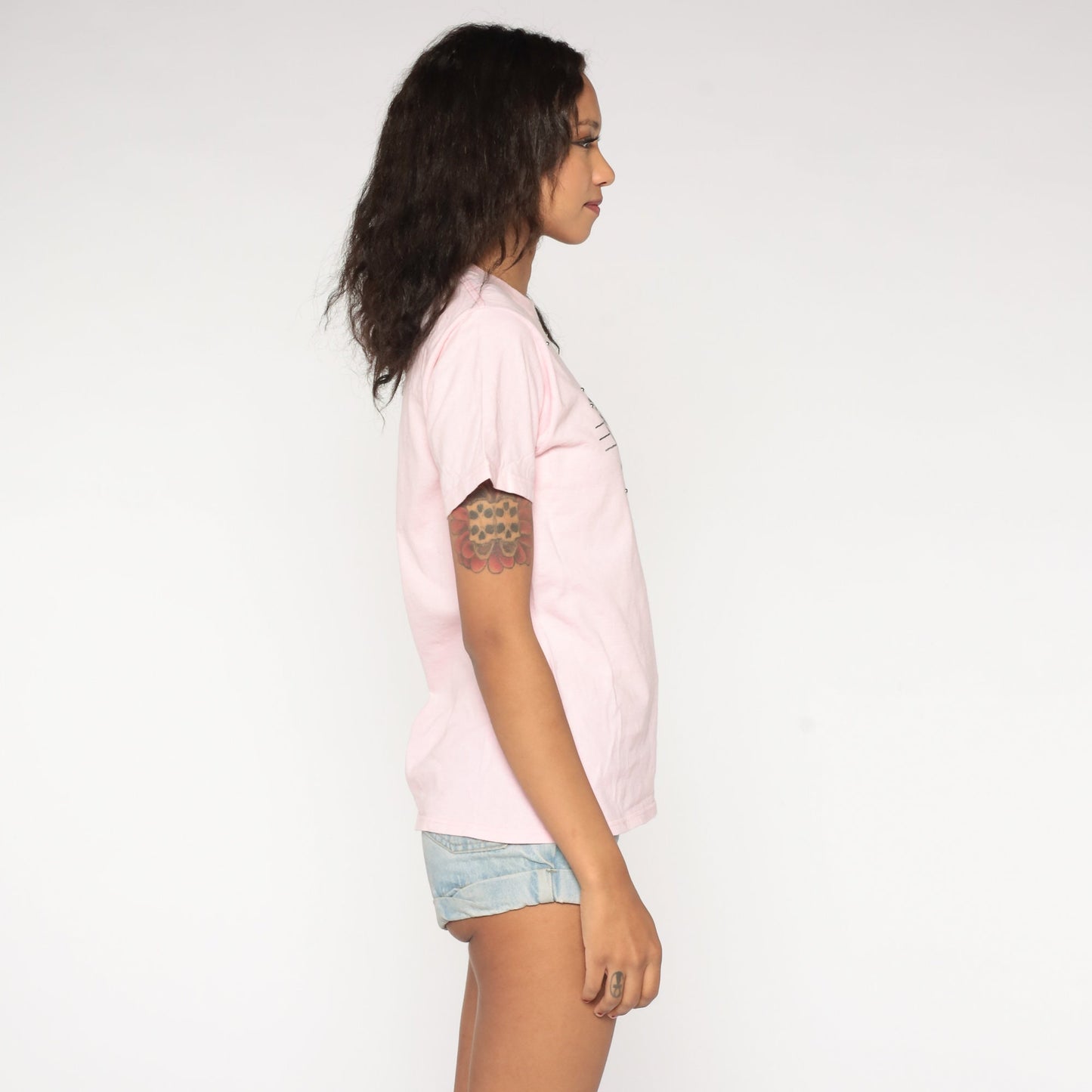 Y2K Arizona Kokopelli Graphic Tee Baby Pink Studded Small S