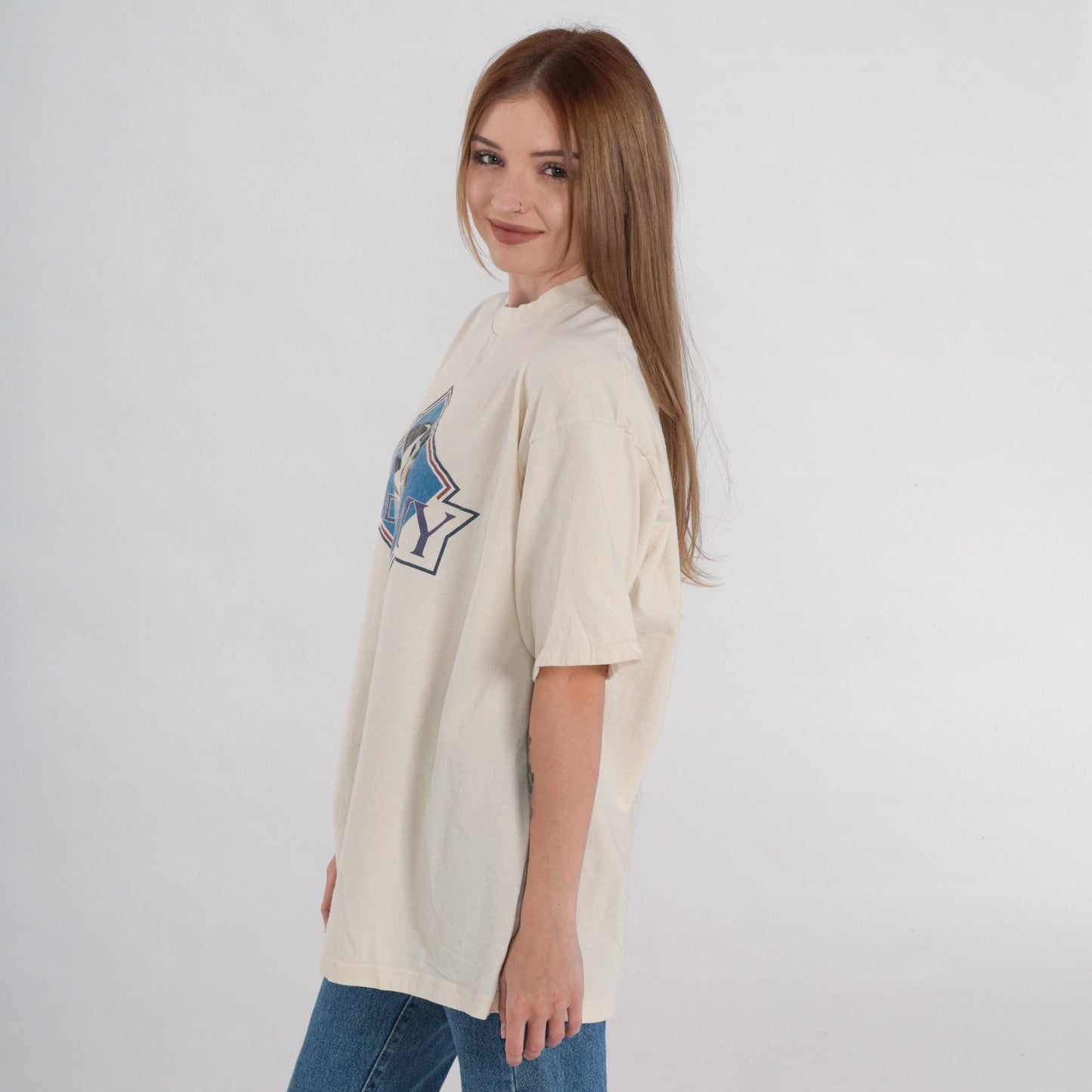 90s Sailboat Graphic T-Shirt Today's My Day Cream Cotton Tee Extra Large XL
