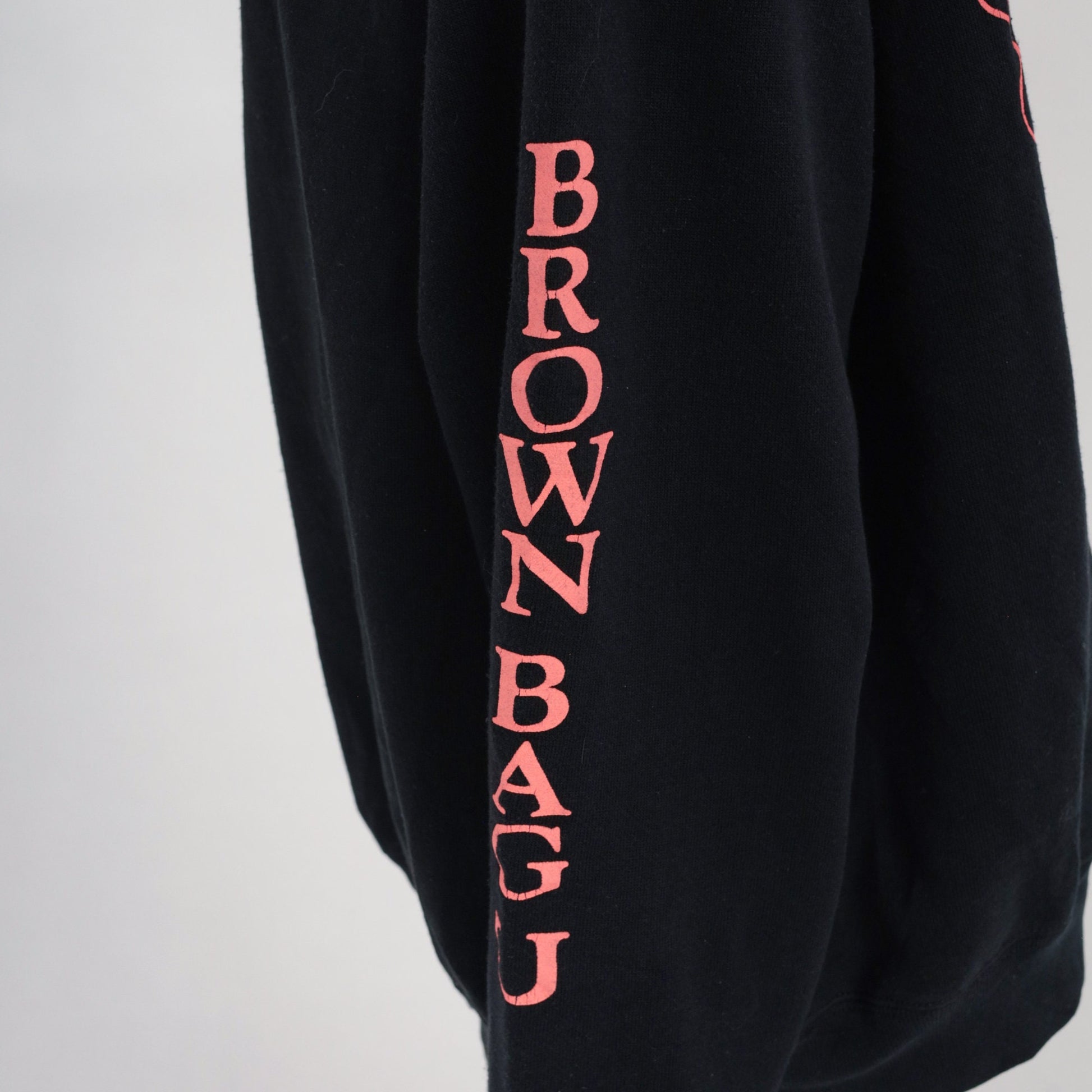 80s Brown Bag University Sweatshirt Black Graphic Crewneck Extra Large XXL