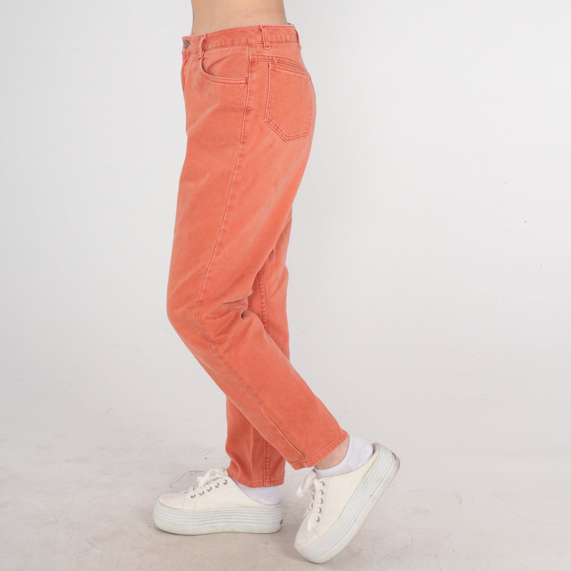 90s Ruff Hewn Orange Tapered High-Rise Jeans Medium 31