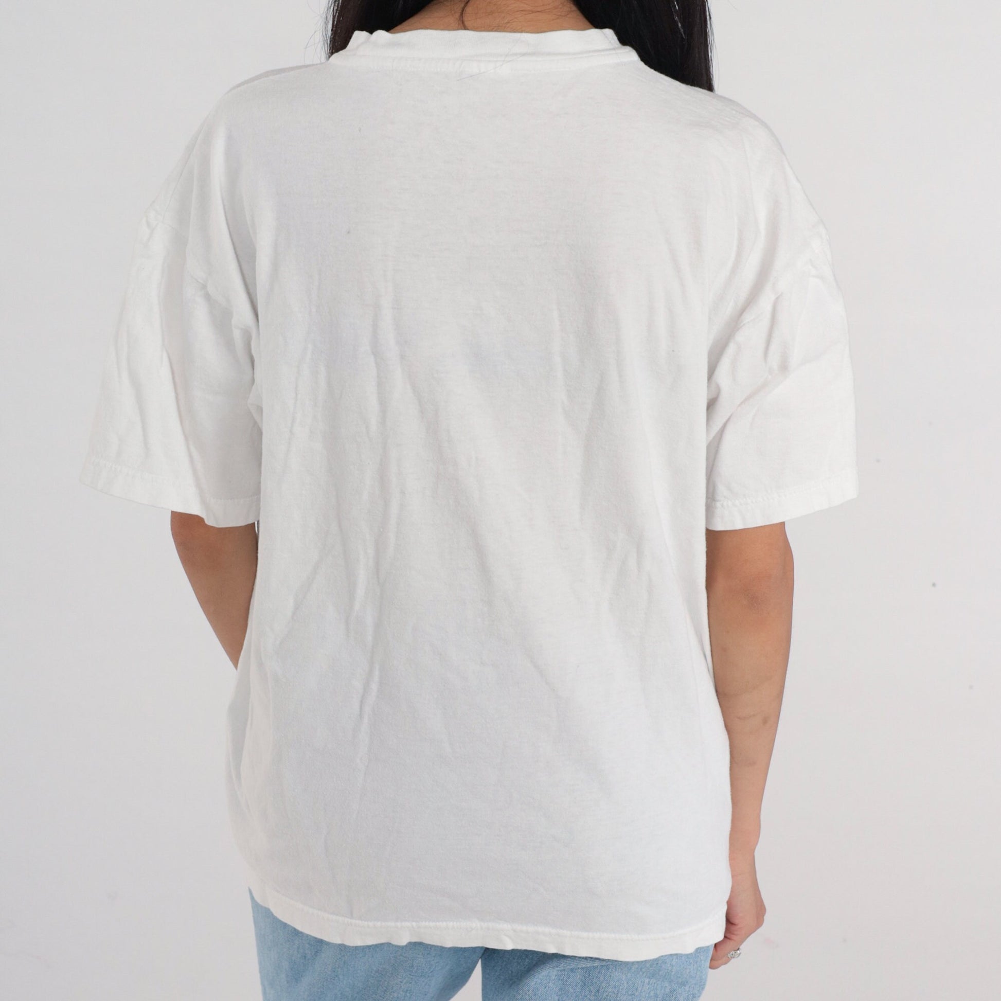 90s Alcatraz Hard Luck Cafe San Francisco Graphic T-Shirt White Large L