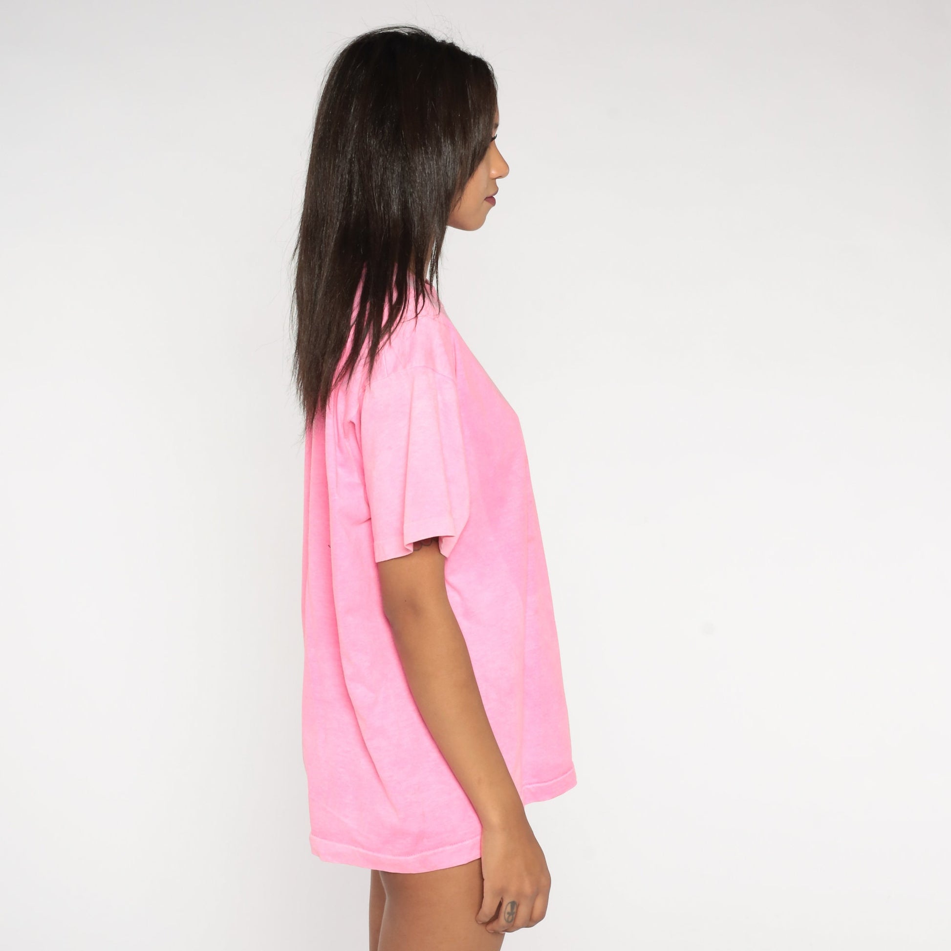90s Screen Stars Violin Graphic T-Shirt Hot Pink Single Stitch Extra Large XL