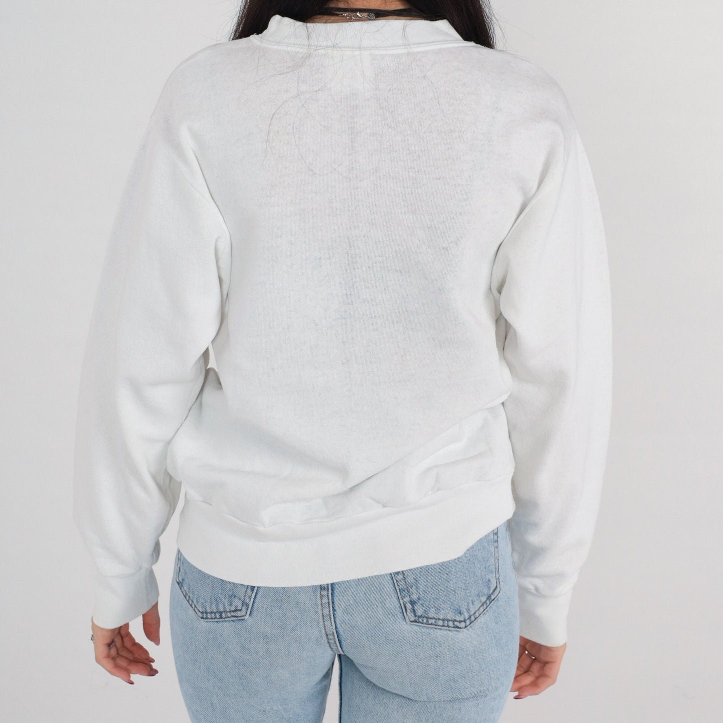 90s Puas America Grand Canyon Stamp Sweatshirt White Distressed Small