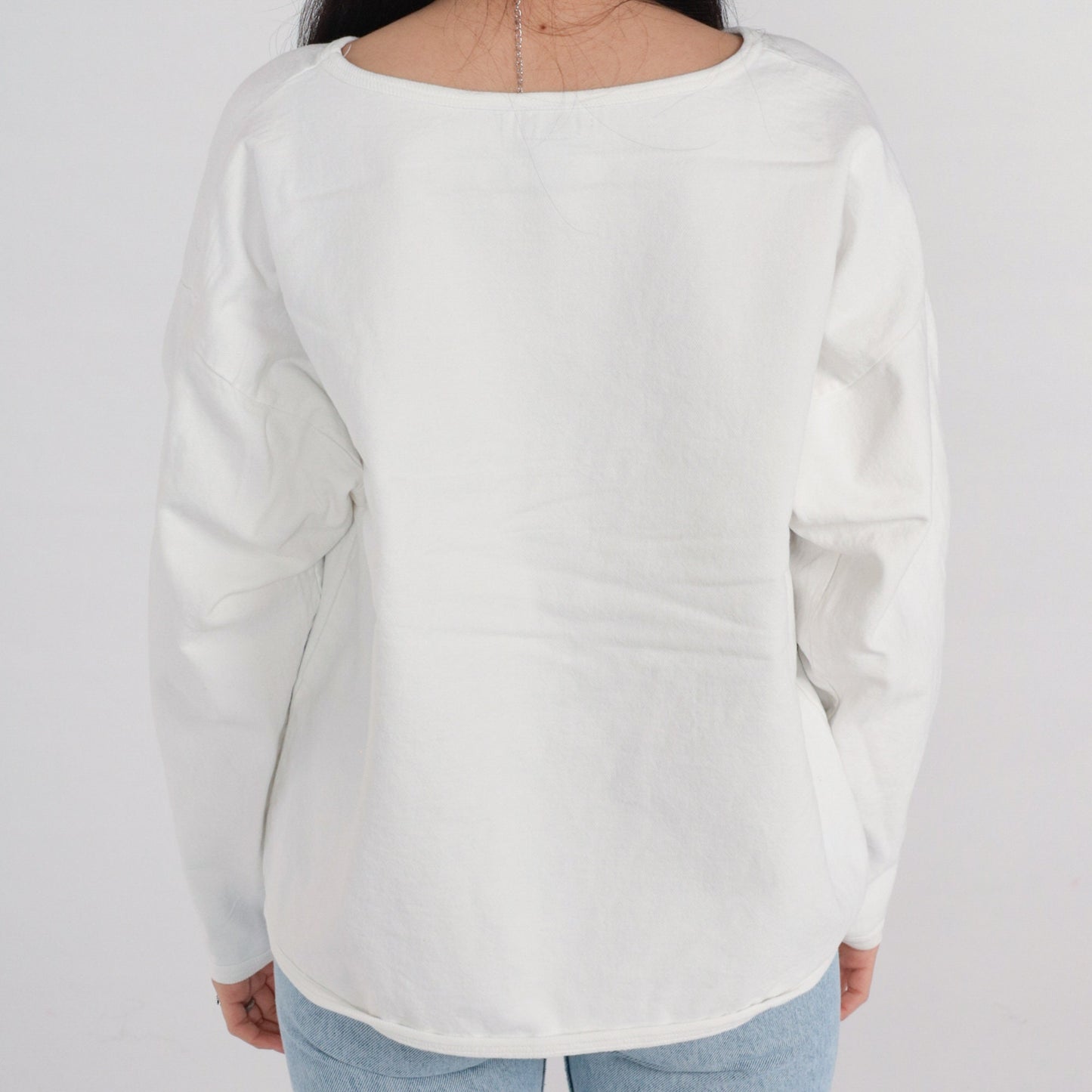 90s Teddy Bear USA Graphic Sweatshirt Cotton Crewneck White Medium Large
