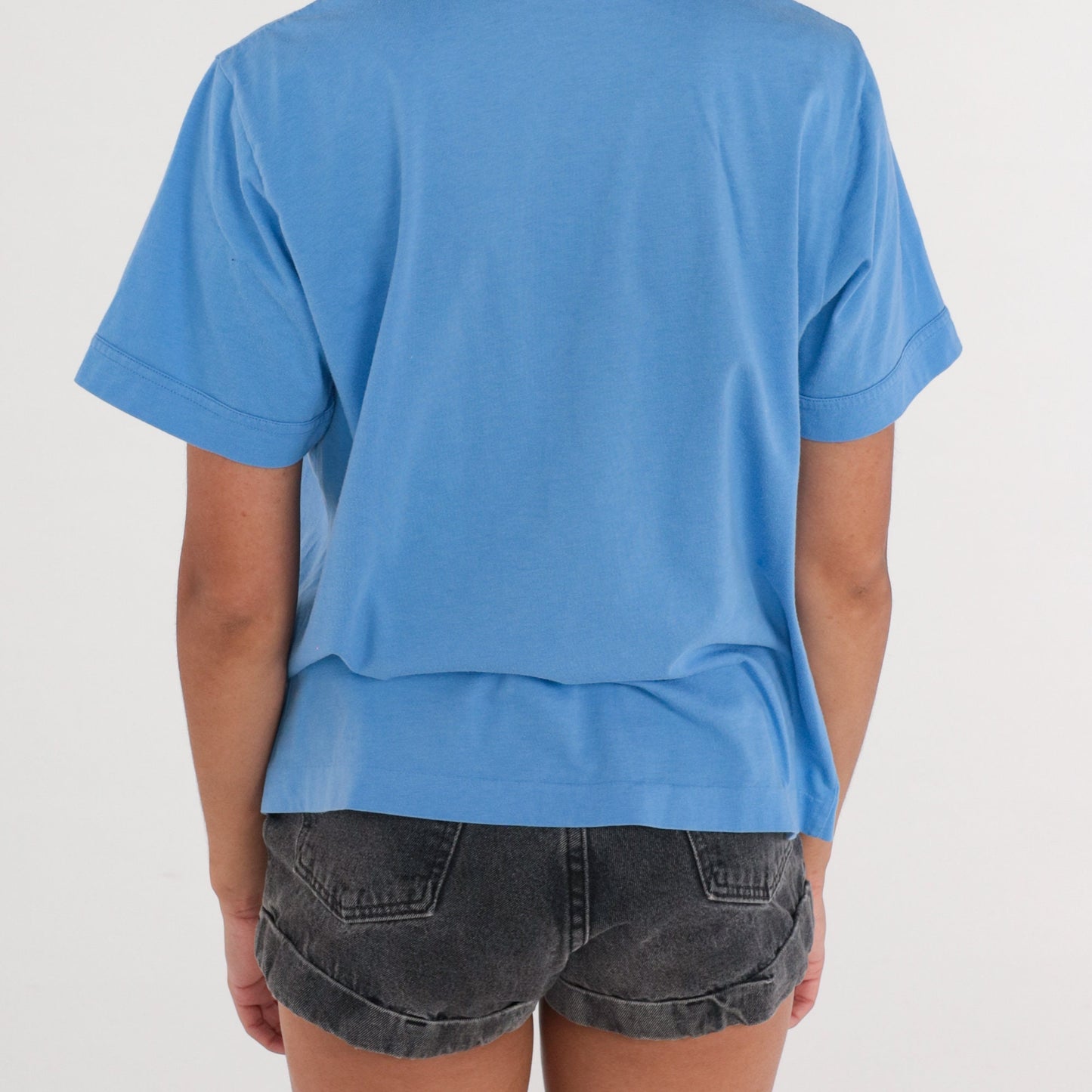 90s Blue Polo Shirt Cotton Blend Collared Short Sleeve Large L
