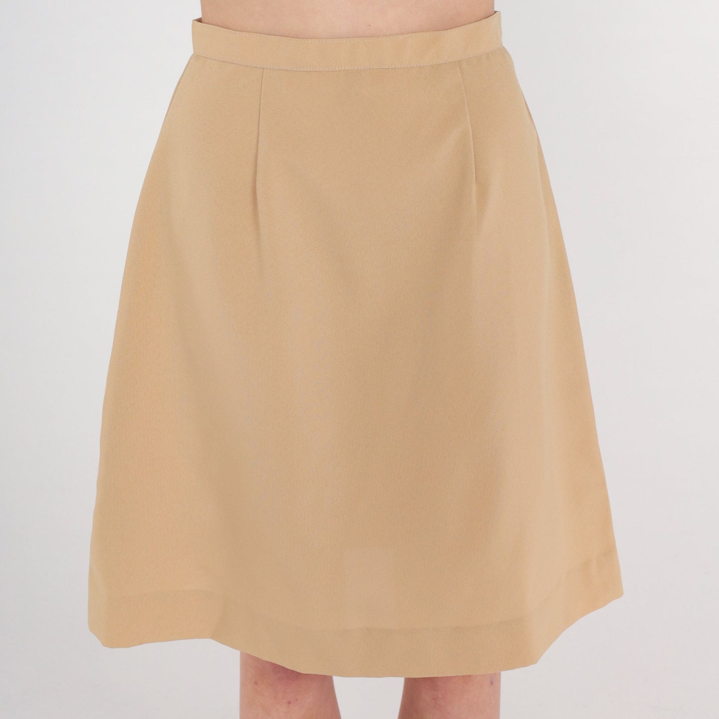 90s Tan A-Line Mini Skirt High Waisted Extra Small XS