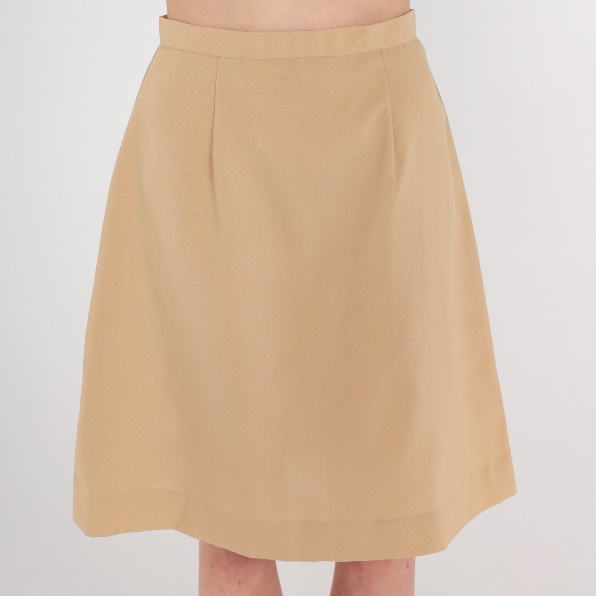 90s Tan A-Line Mini Skirt High Waisted Extra Small XS