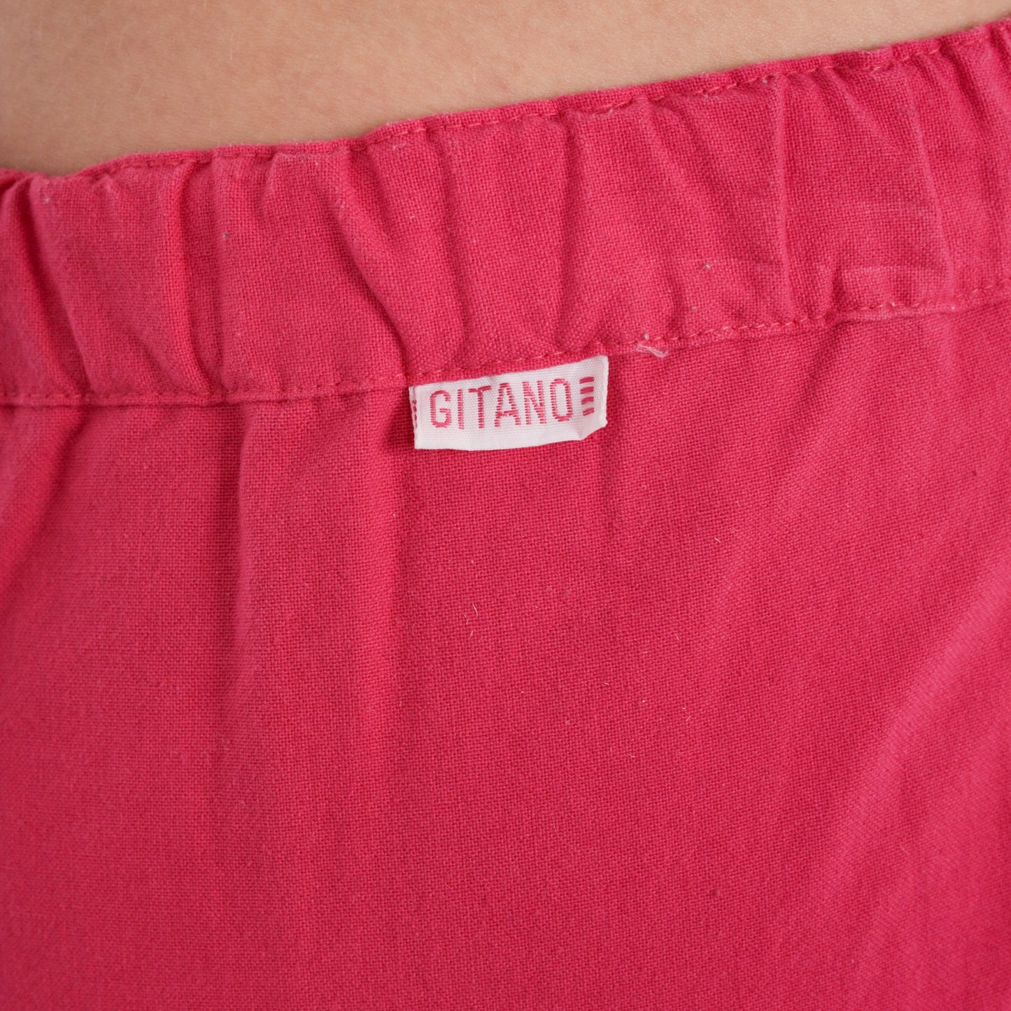 90s Gitano Pink Pleated Cropped Trousers High Rise Cotton Small