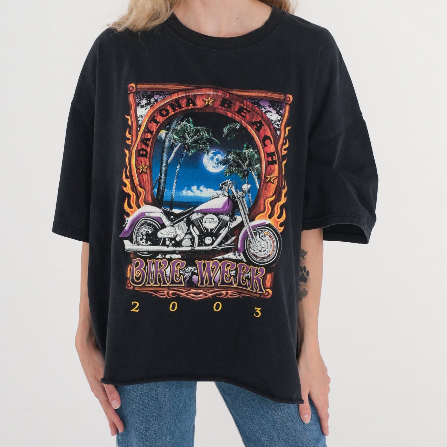 2003 Daytona Beach Bike Week Motorcycle Graphic T-Shirt XXL