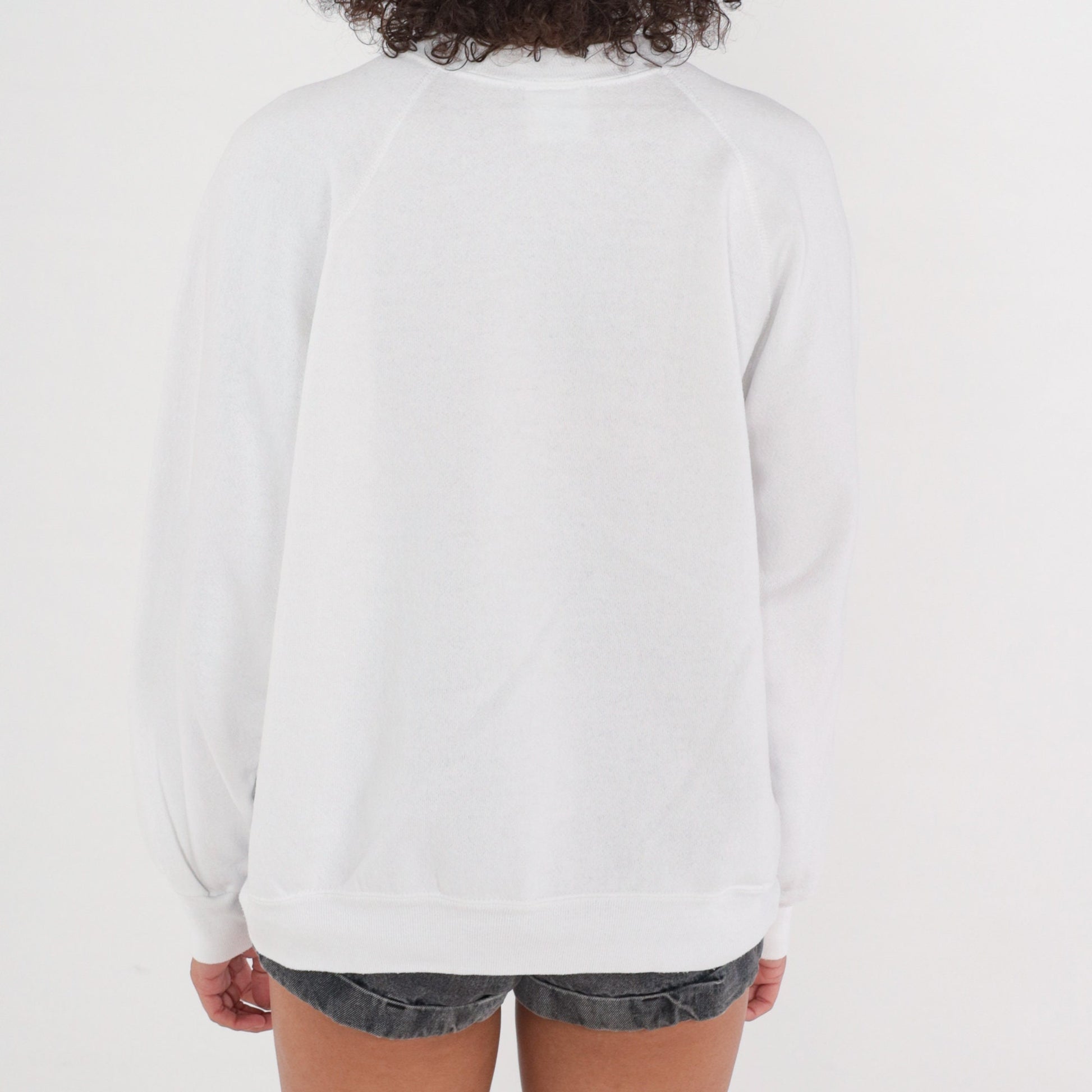 90s Mr. Grandpa of The Year Raglan Sweatshirt White Graphic Crewneck Large L