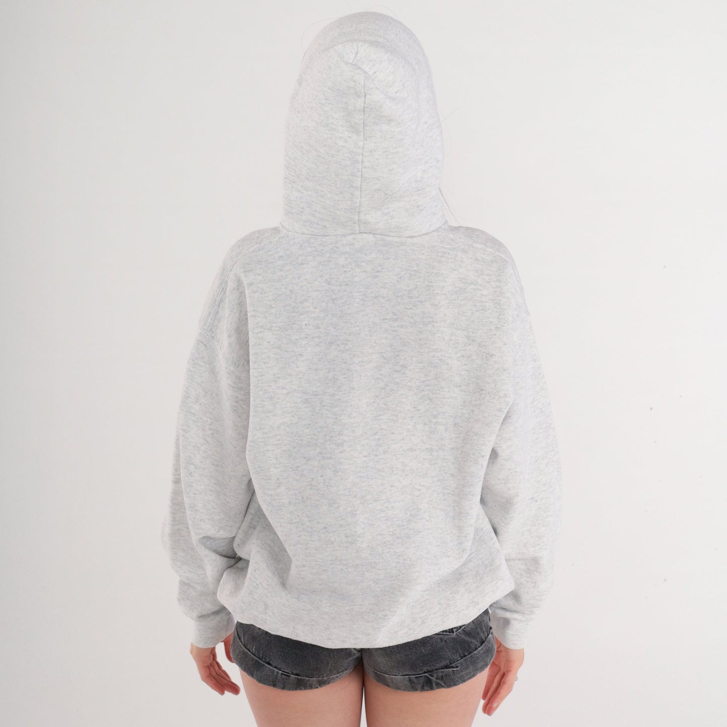 80s Sea World Hoodie Heather Grey Graphic Sweatshirt Men's Large