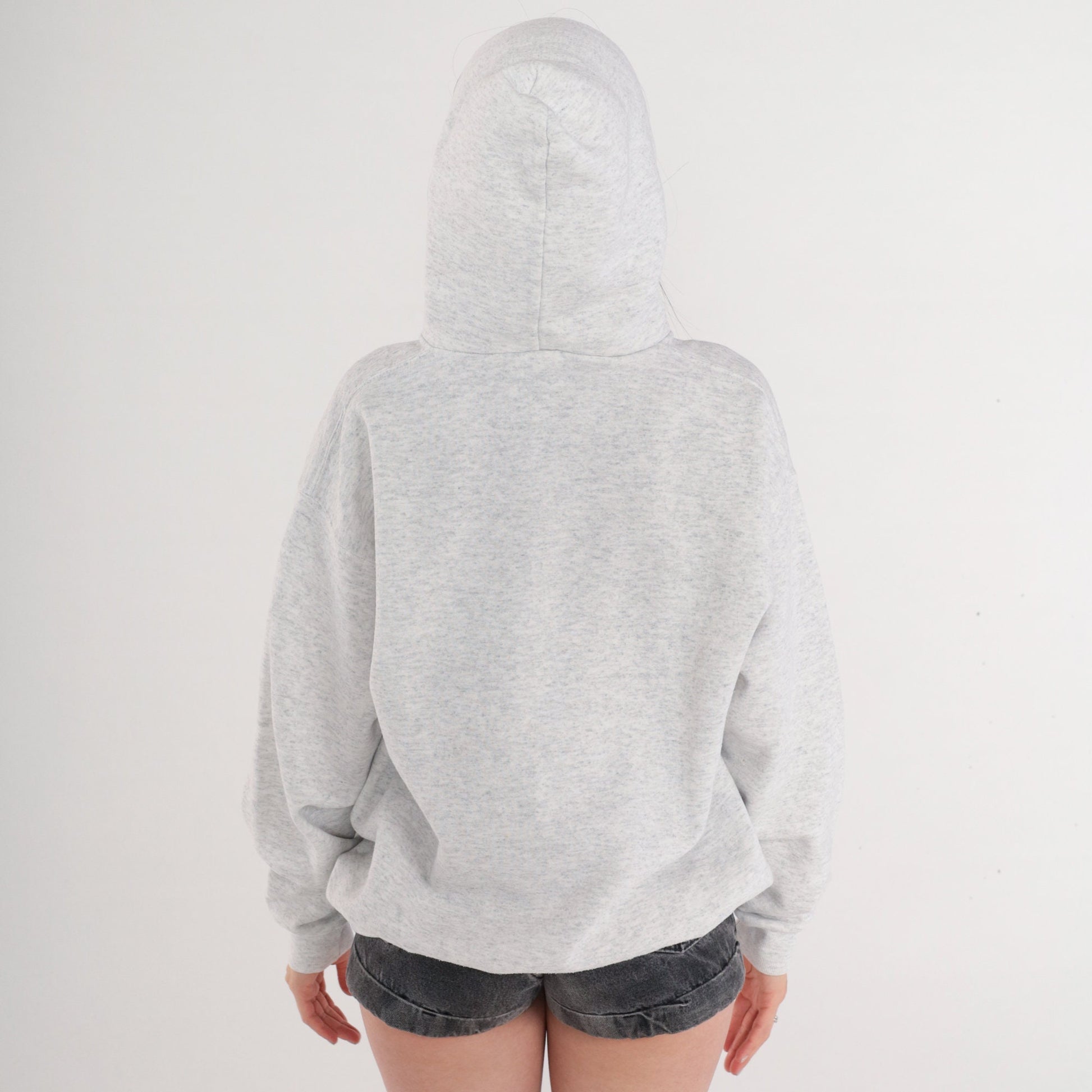 80s Sea World Hoodie Heather Grey Graphic Sweatshirt Men's Large