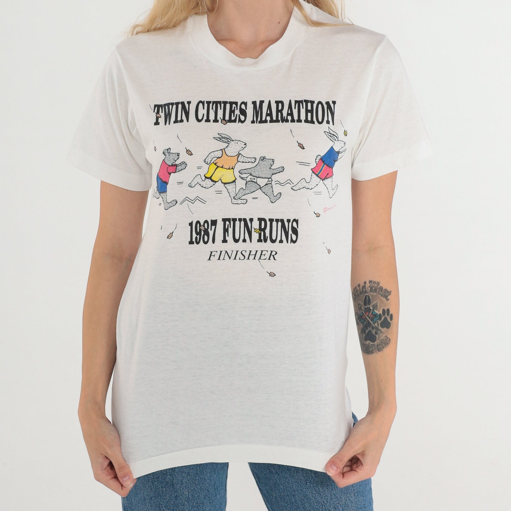 1987 Twin Cities Marathon Minneapolis Graphic T-Shirt XS
