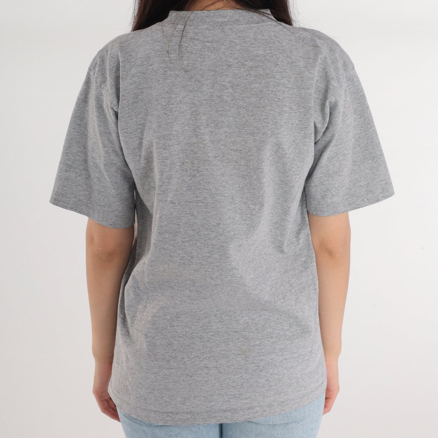 90s Yellowstone National Park Moose Graphic Tee Heather Grey Small