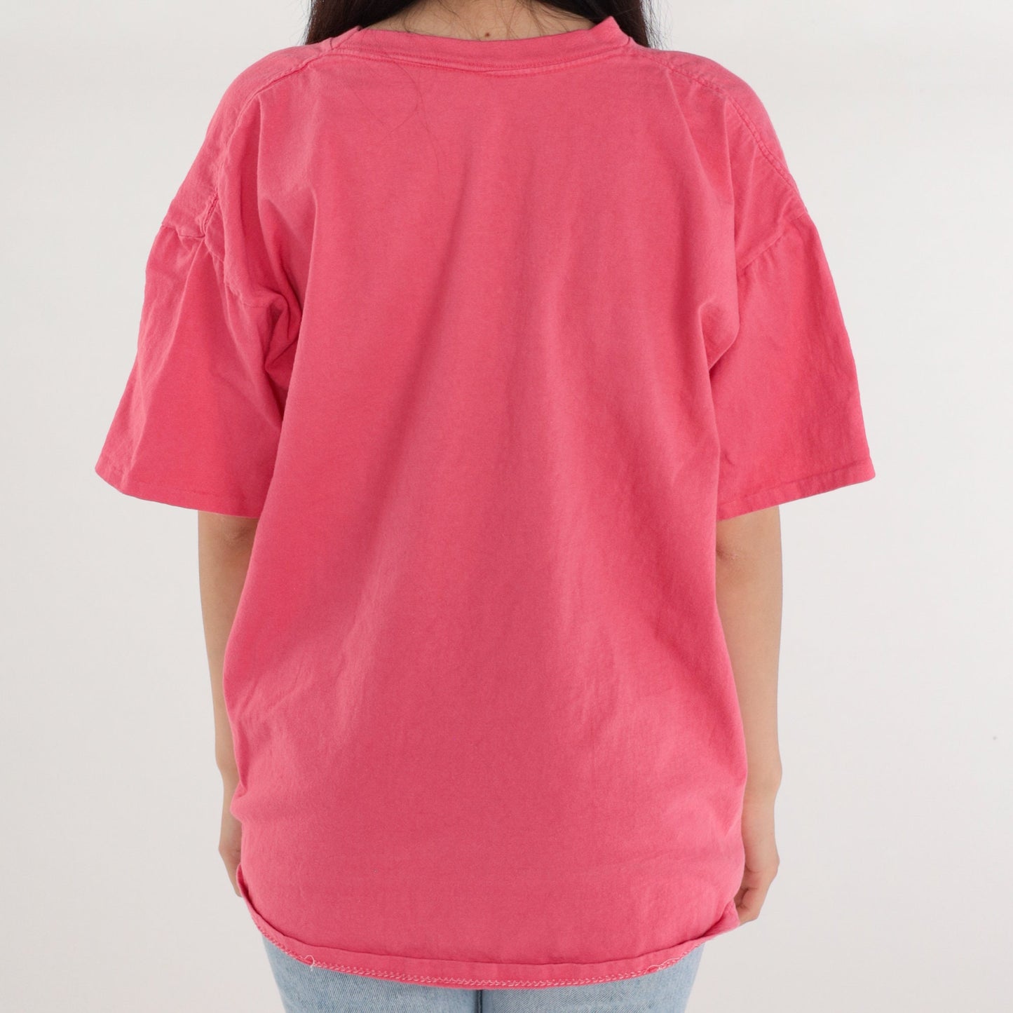 90s Chicago Sports Graphic T-Shirt Pink Cotton Tee One Size