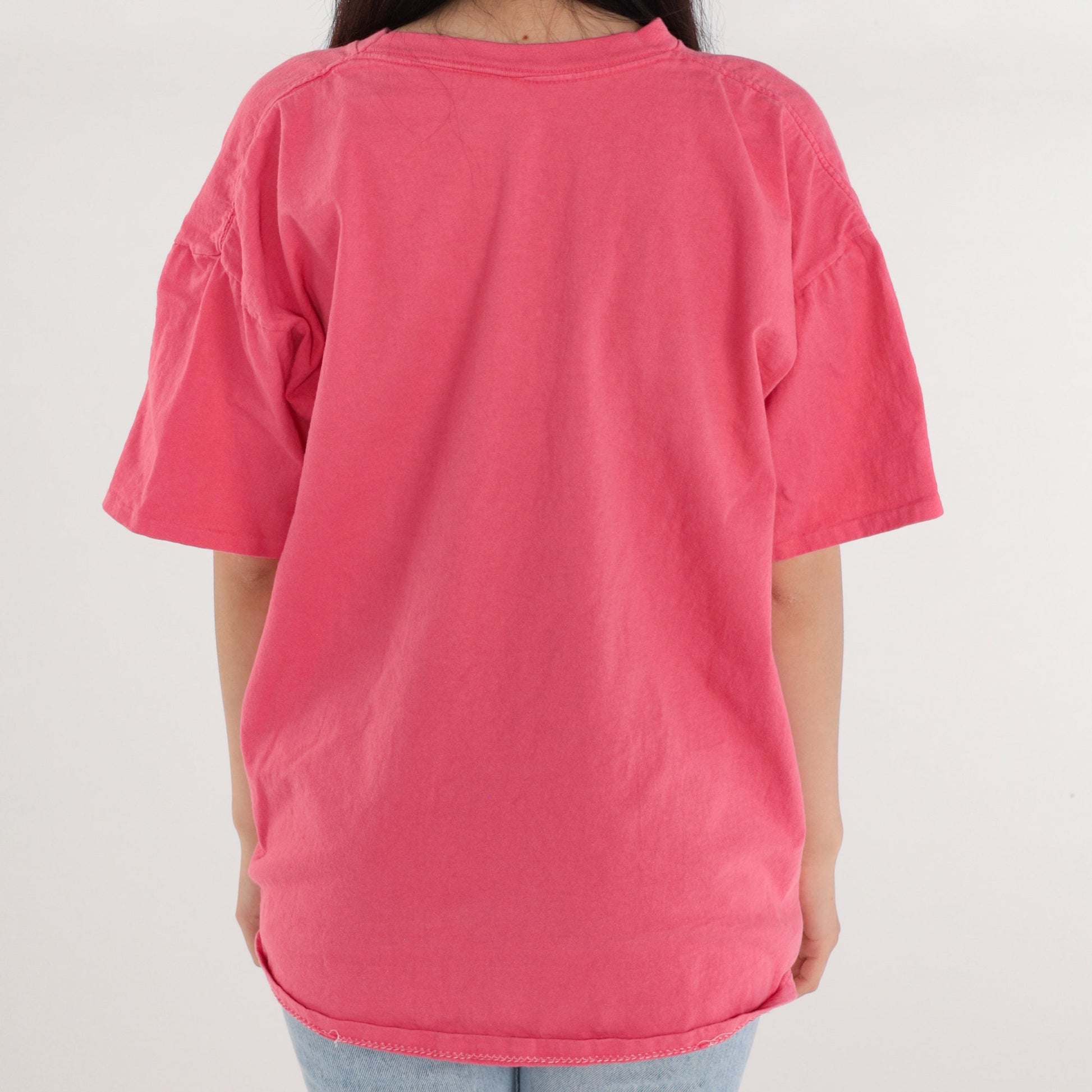 90s Chicago Sports Graphic T-Shirt Pink Cotton Tee One Size