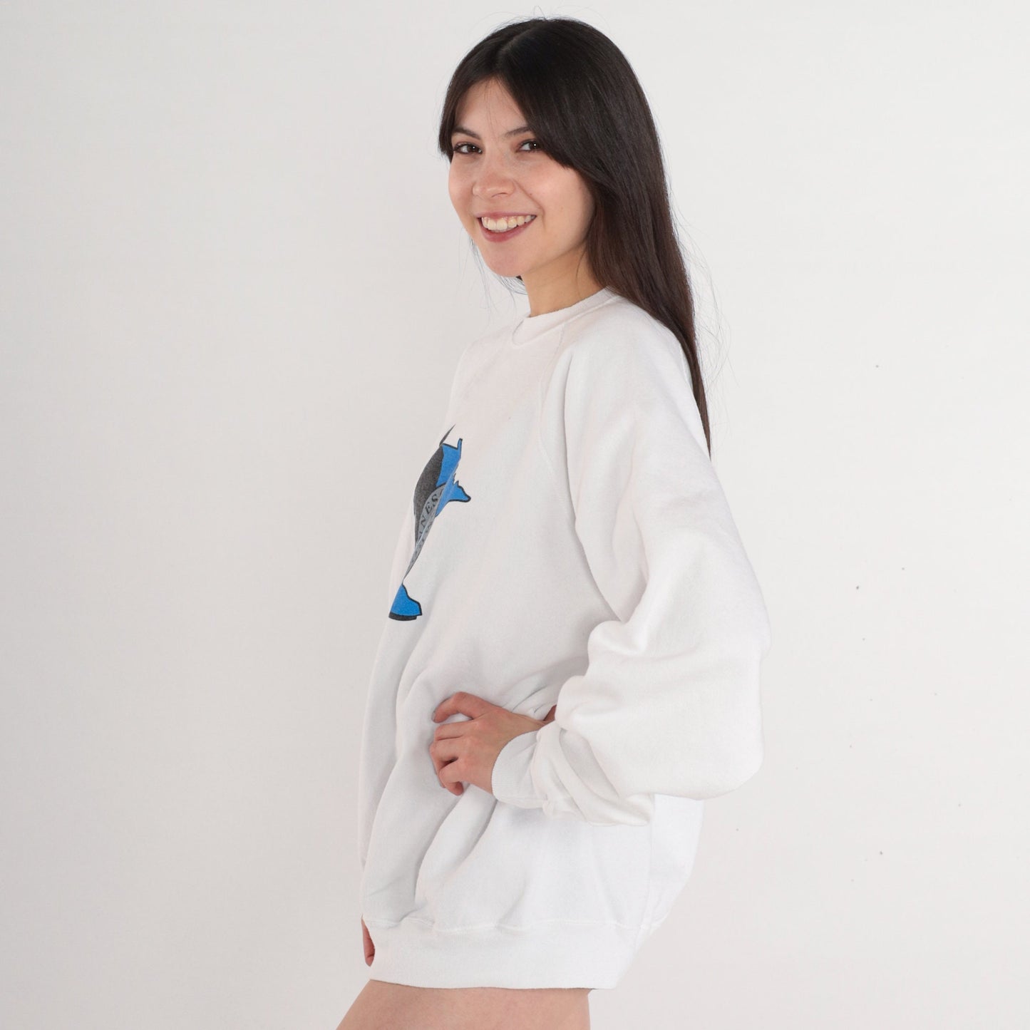 90s Minnesota Mambos Piano Club Graphic Sweatshirt White Raglan Extra Extra Large XXL