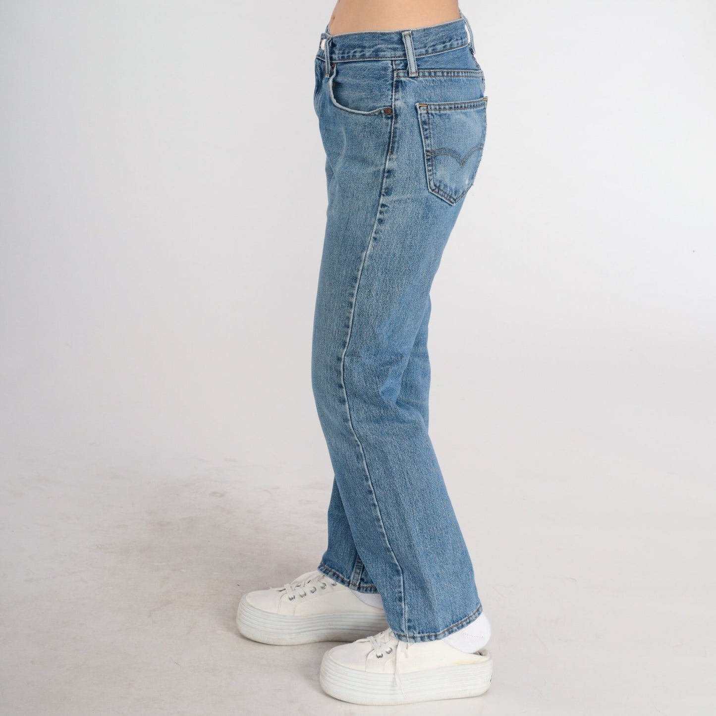 Y2K Levi's 505 Straight Leg Jeans Mid Rise Blue Denim Medium 30x30