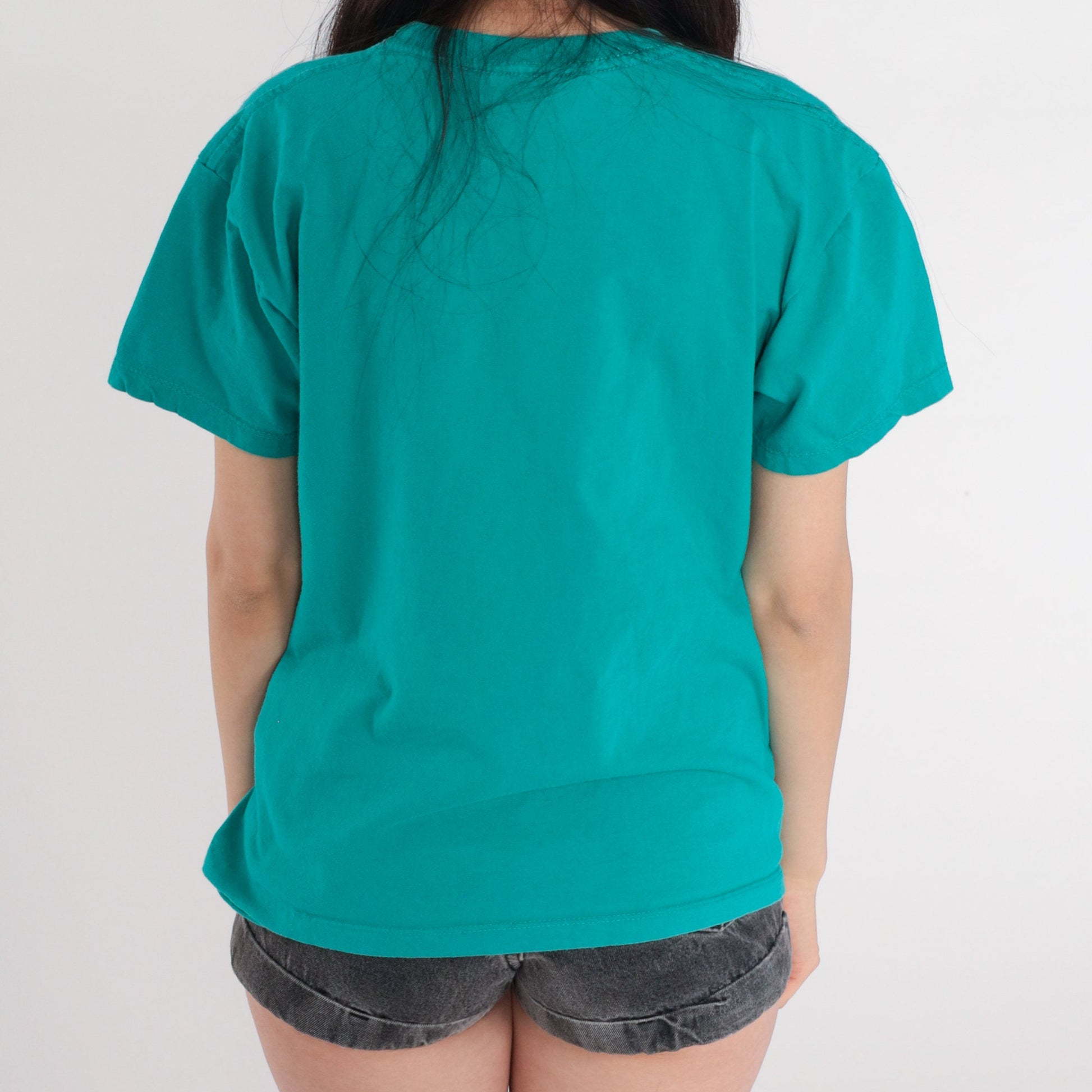 00s Cartagena Colombia Graphic T-Shirt Green Travel Tee Large
