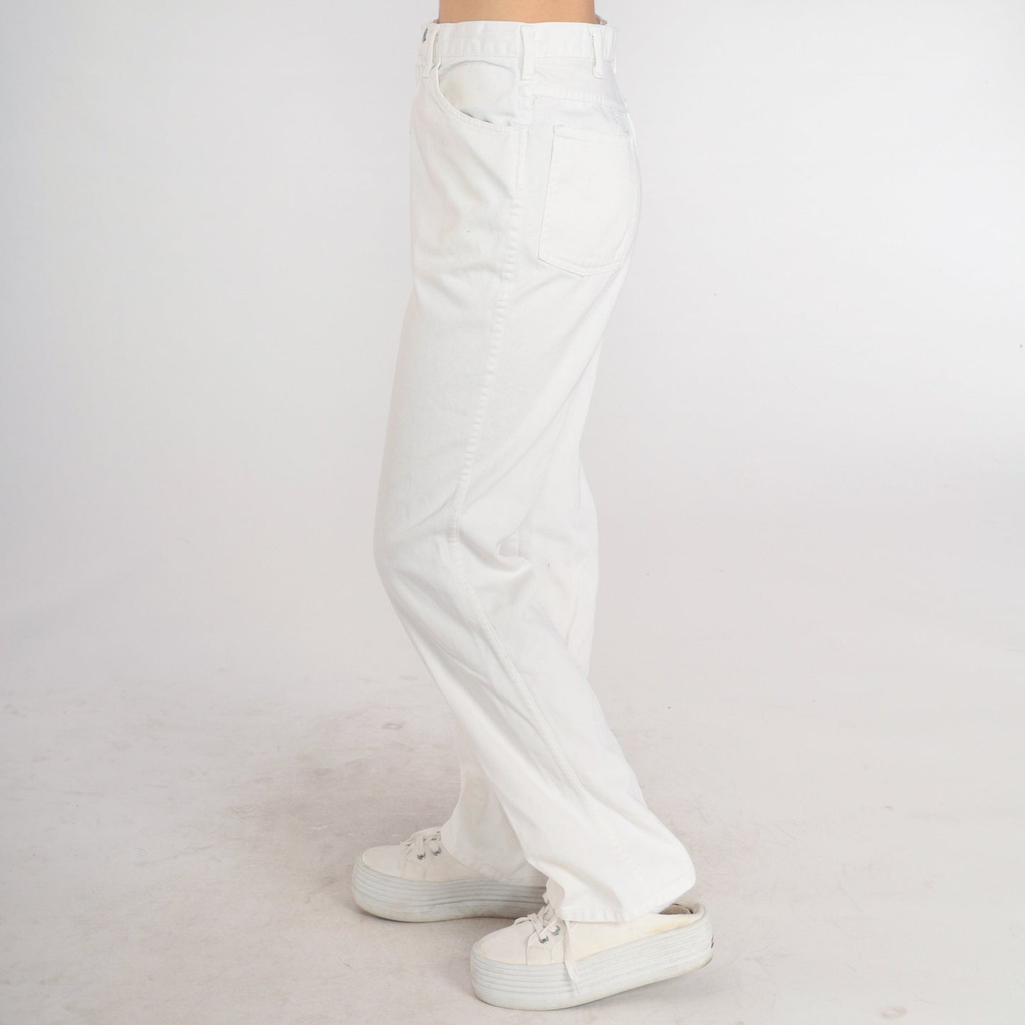 Dickies White Denim High Rise Straight Leg Jeans 00s Workwear Extra Large