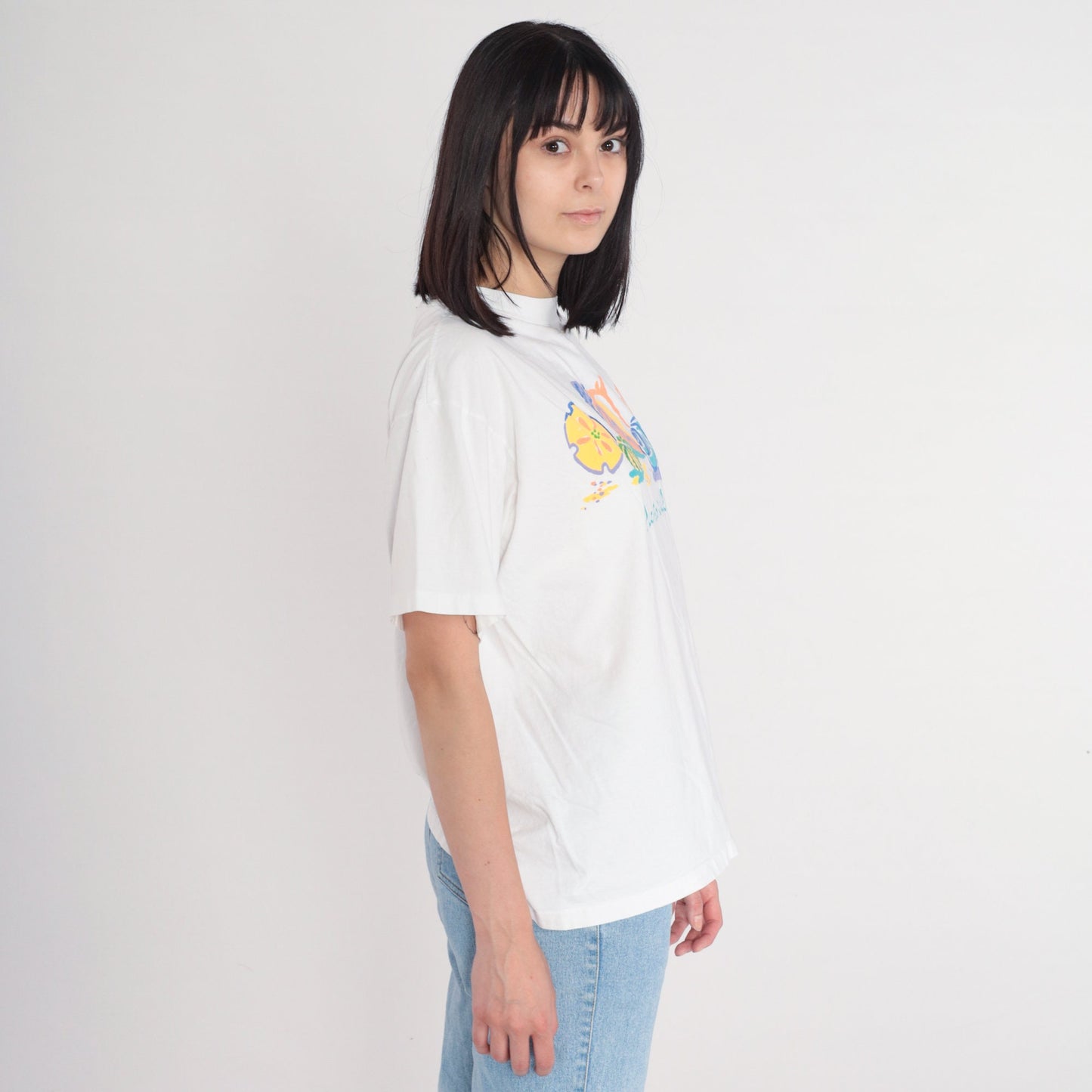 90s Puerto Vallarta Seashell Graphic T-Shirt White Single Stitch Extra Large