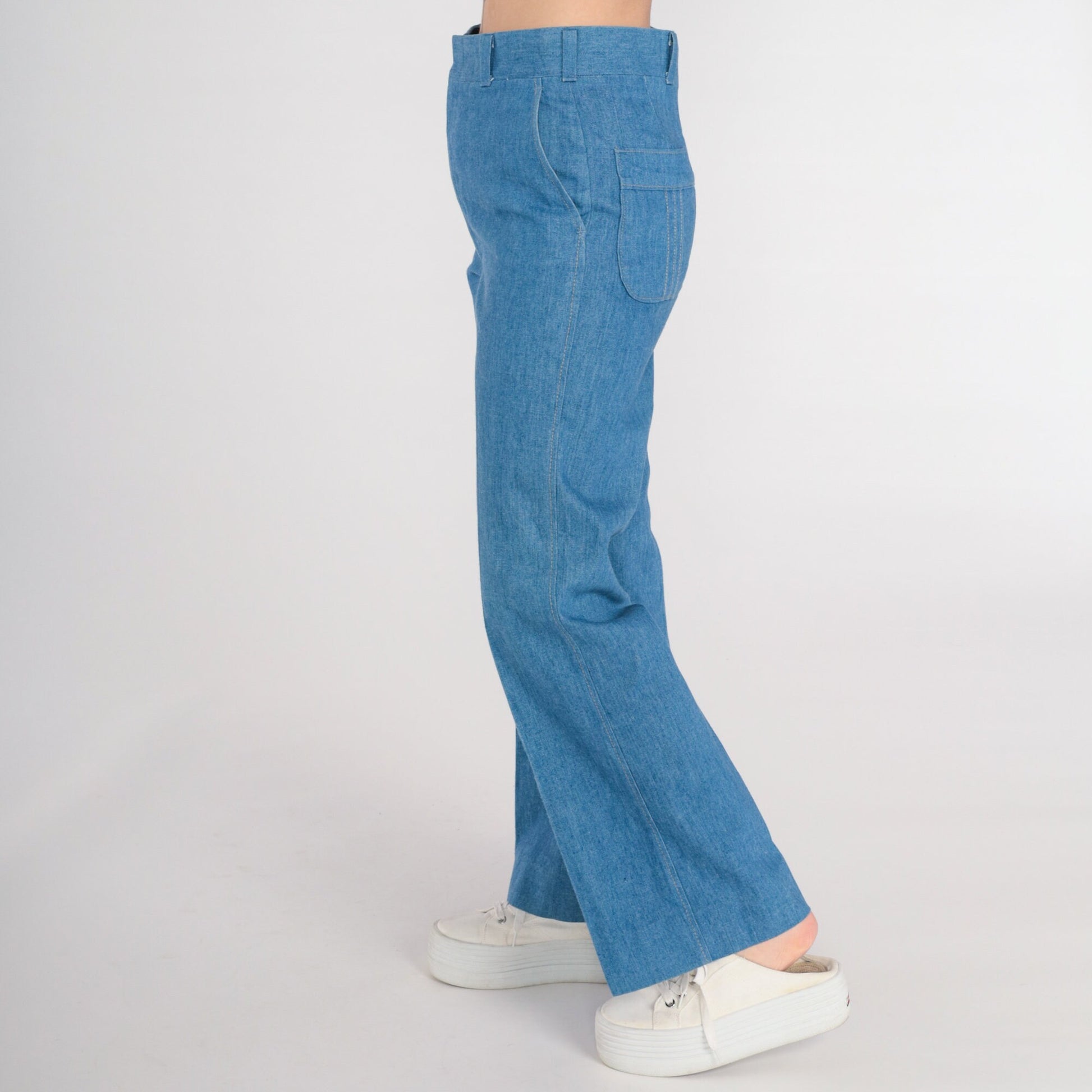 70s Haggar High Waist Straight Leg Jeans Blue Denim Small