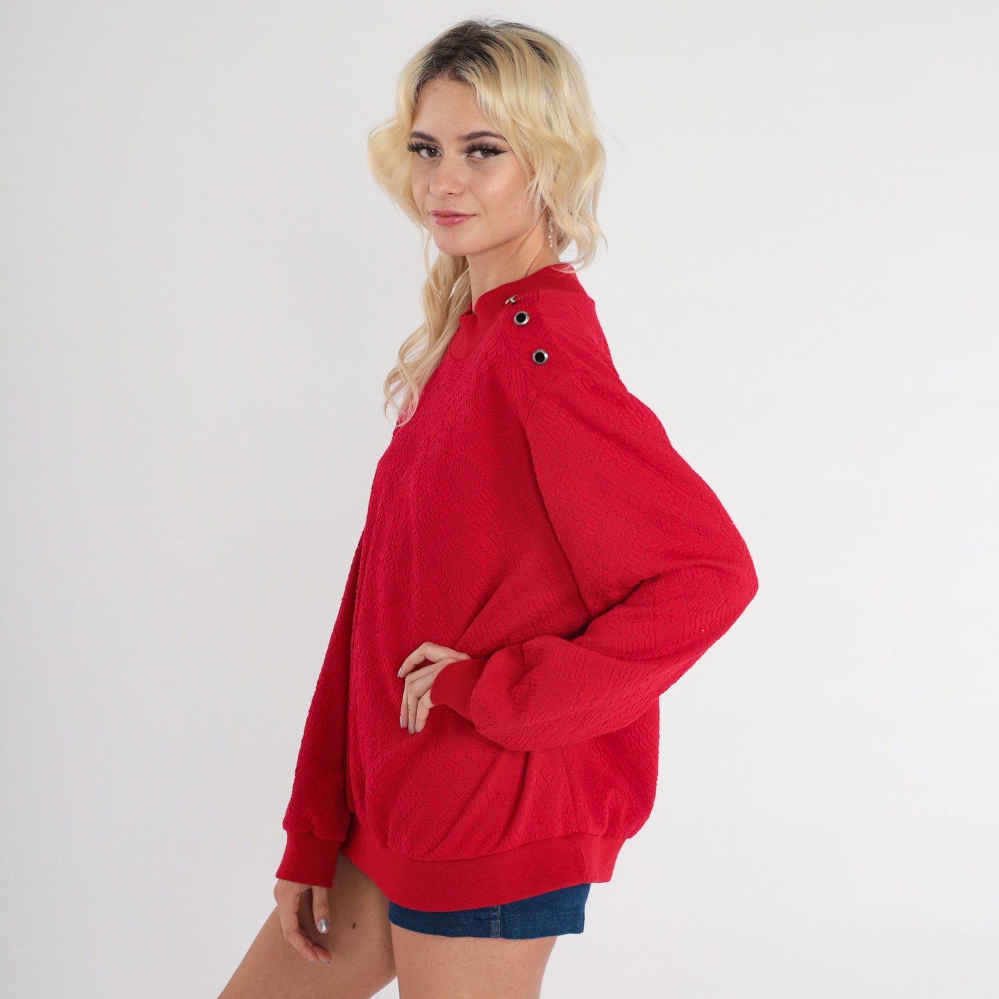 90s Alfred Dunner Nordic Snowflake Sweatshirt Red Fair Isle Pullover 1X
