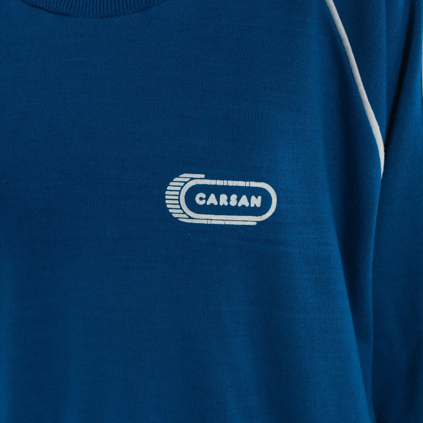 80s Carsan Graphic Sweatshirt Blue Raglan Crewneck Medium
