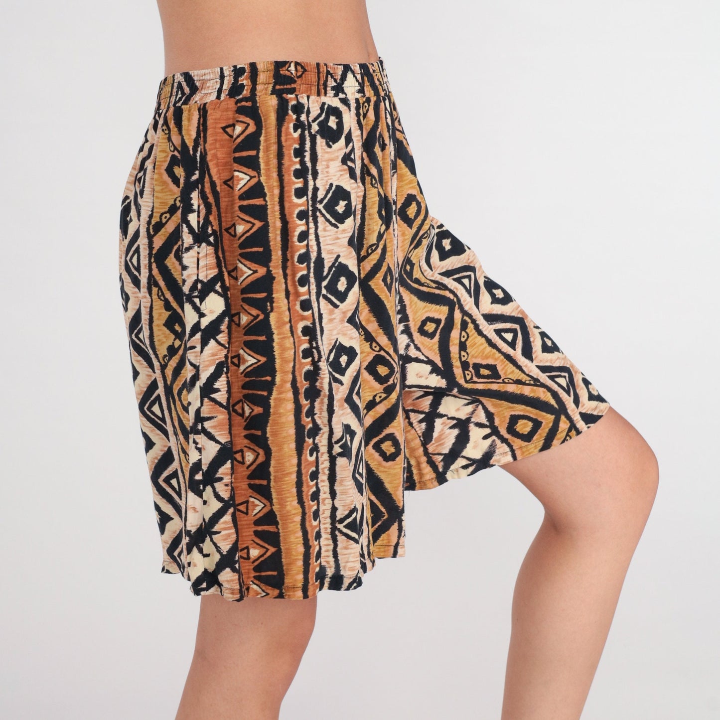 90s Gantos Geometric Abstract Shorts High Waist Wide Leg Small