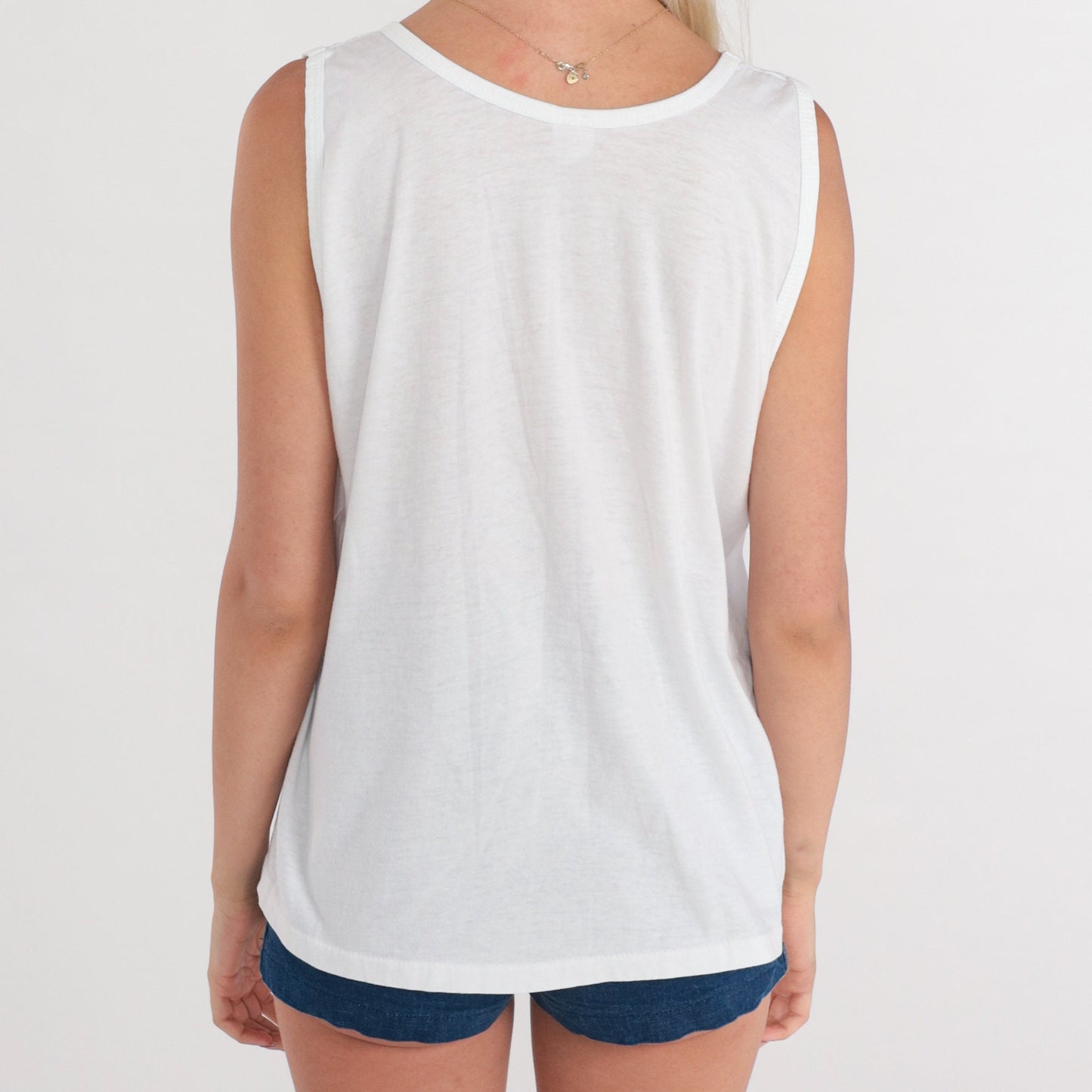 80s UCLA Bruins Graphic Tank Top White Single Stitch Medium