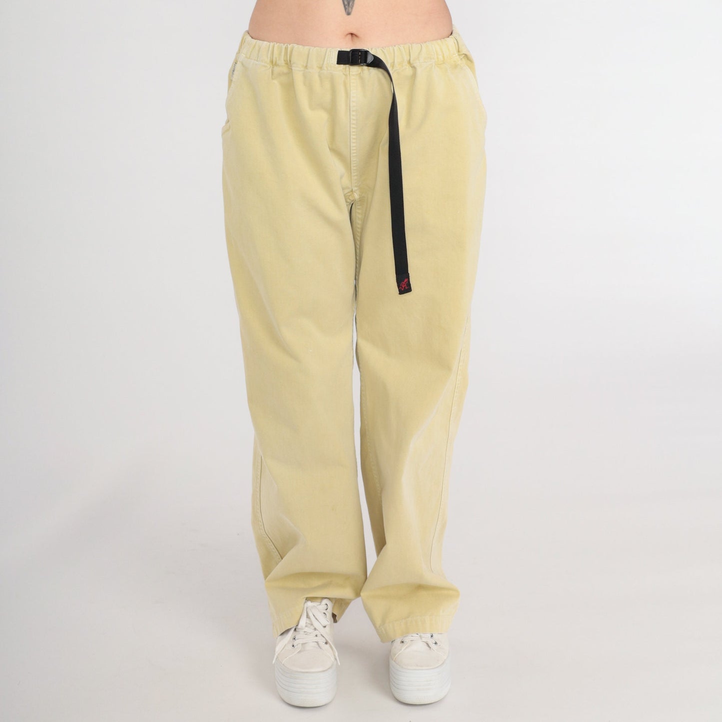 90s Gramicci Yellow Drawstring Pants Cotton Climbing Wear Extra Large