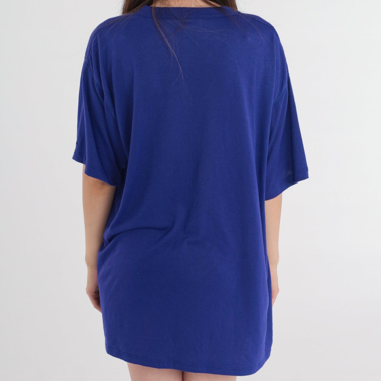 Y2K Duofold Indigo Blue T-Shirt Crewneck Short Sleeve Extra Large XXL