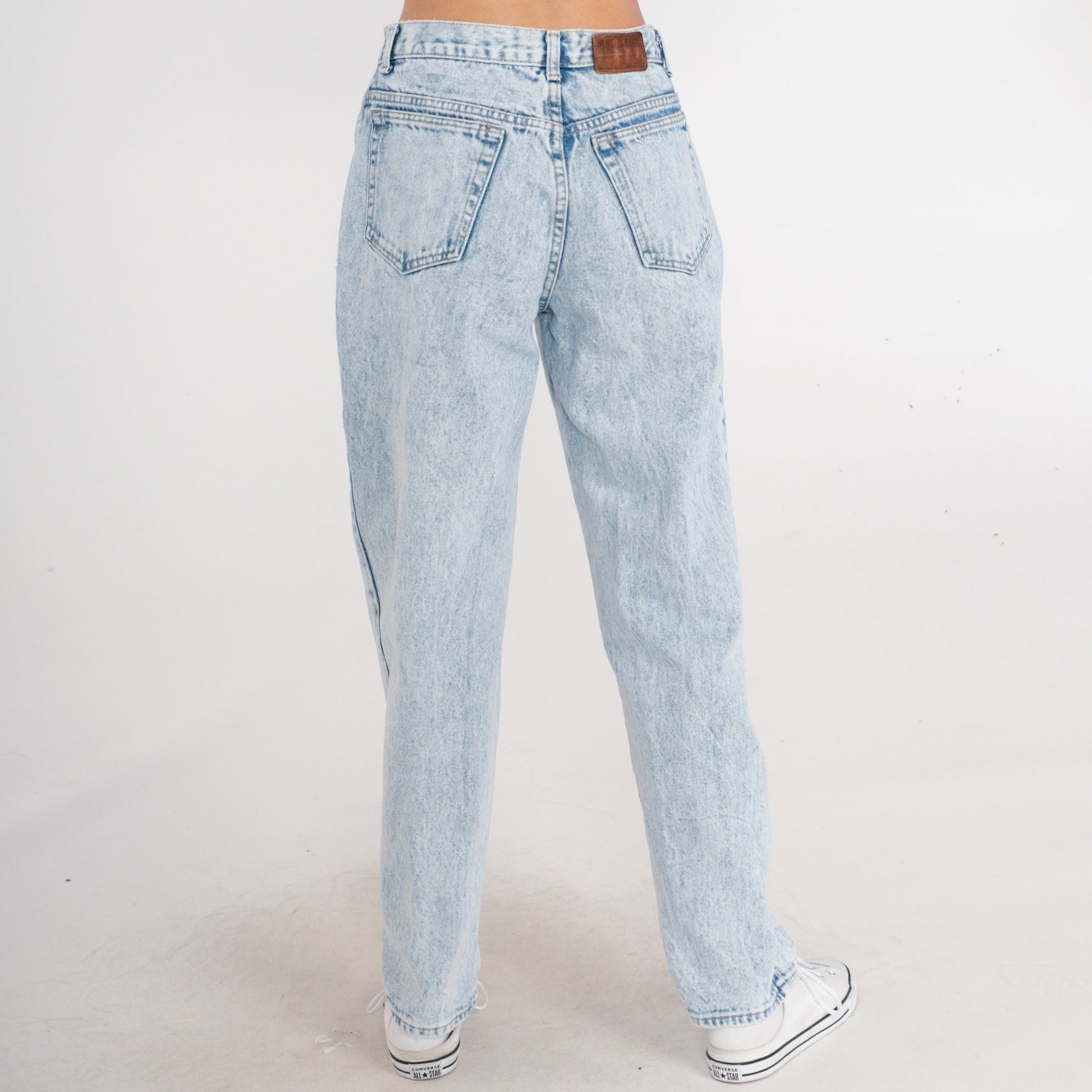 80s Calvin Klein Acid Wash Mom Jeans High Waist Tapered Denim Small