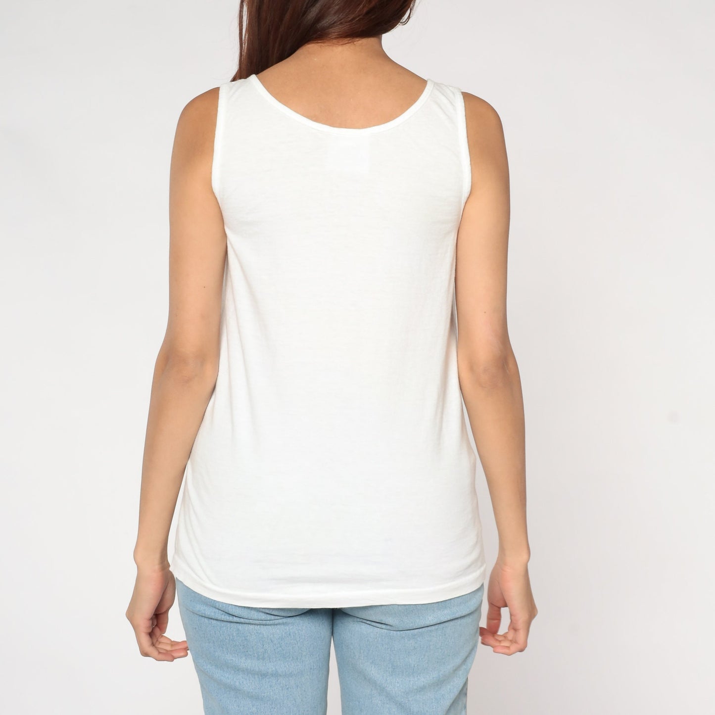 80s Scuba Mexico Cabo San Lucas Tank Top Graphic Tee White Small
