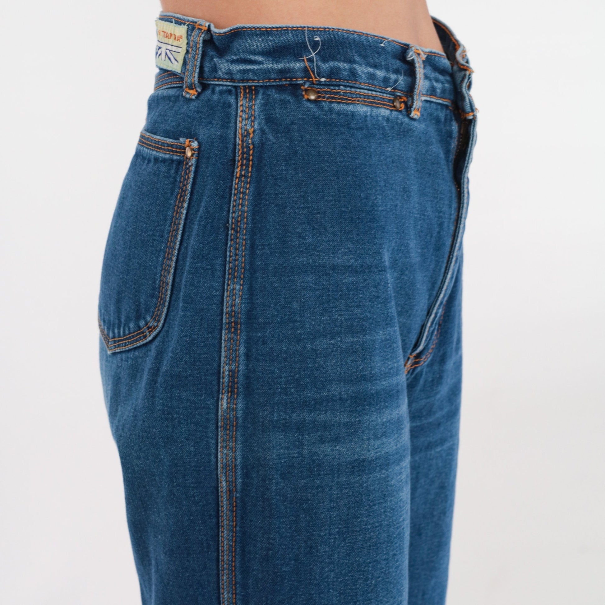 80s Brittana High Rise Boot Cut Jeans Blue Denim Small