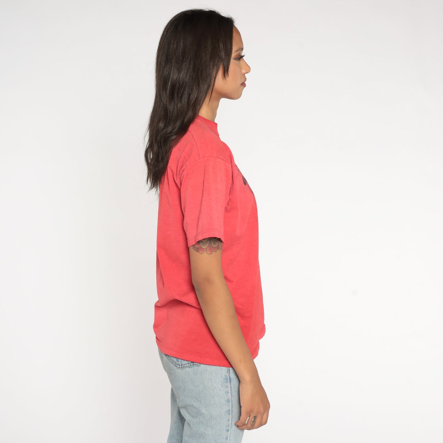 90s Jeri's Tavern Albuquerque Graphic T-Shirt Red Faded Small S