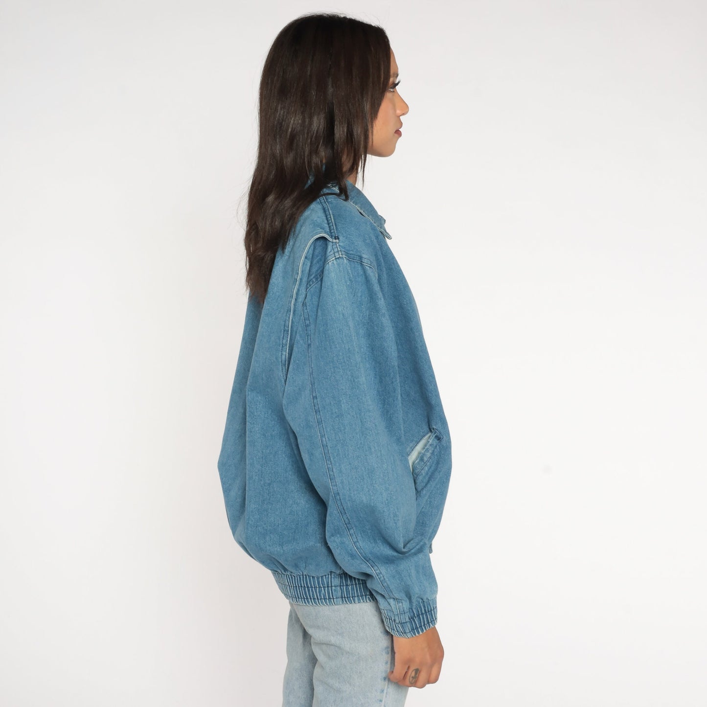 90s Newport Surf Company Blue Denim Zip Jacket Extra Large XL