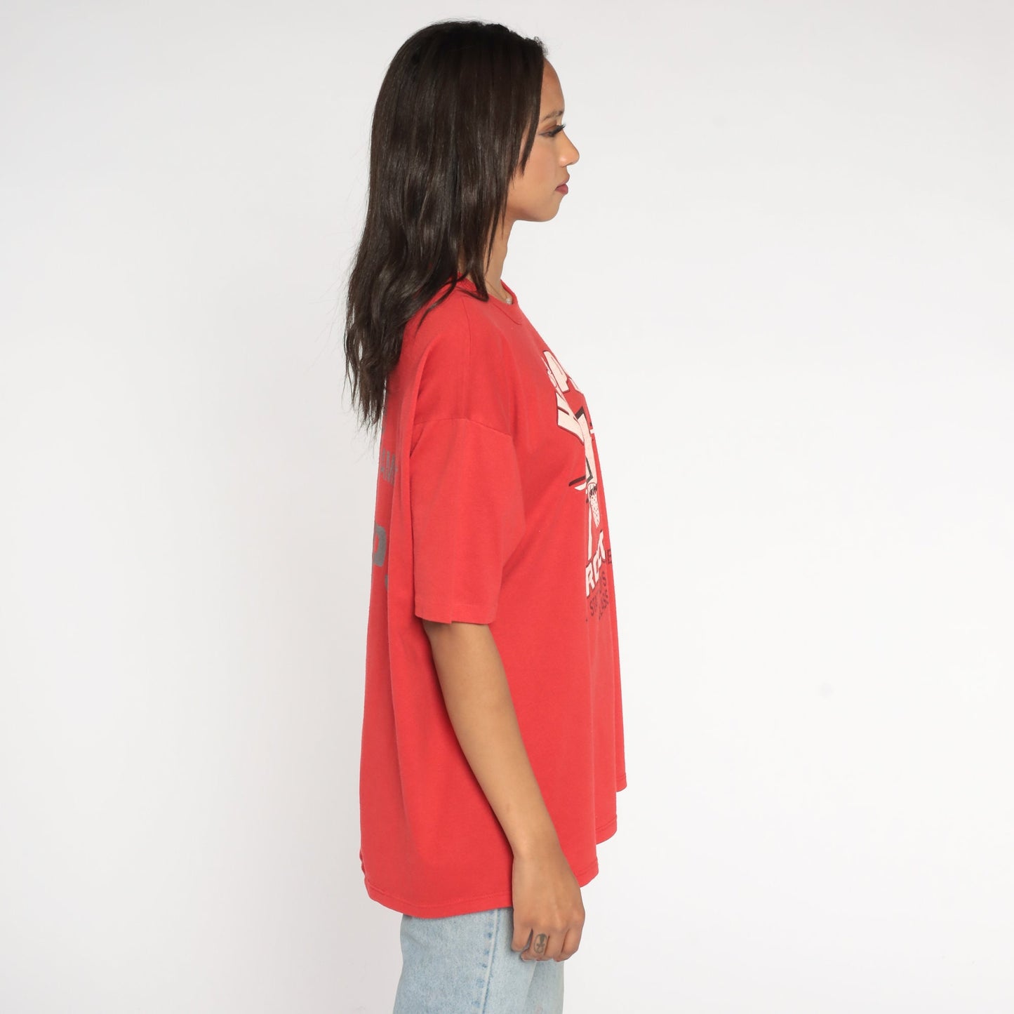 80s Rocori Hoops Basketball T-Shirt 1988 State Tournament Champs Red Extra Large