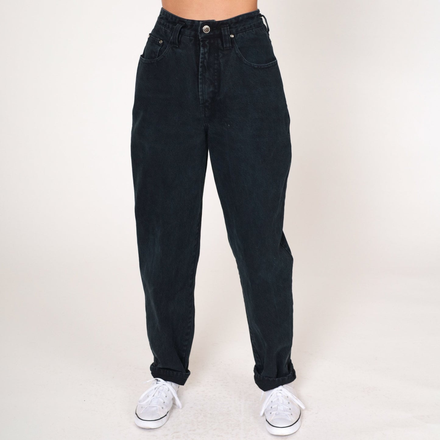 00s Union Bay Black High-Rise Tapered Mom Jeans Small S