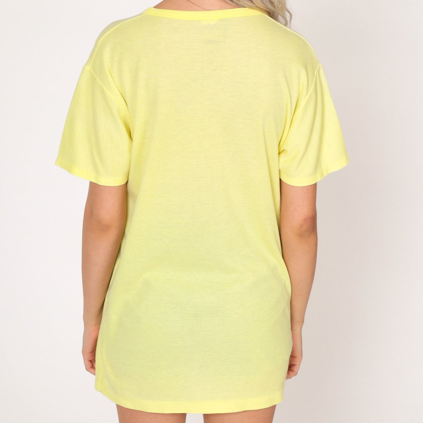 90s St Thomas Virgin Islands Graphic T-Shirt Yellow Palm Tree Medium