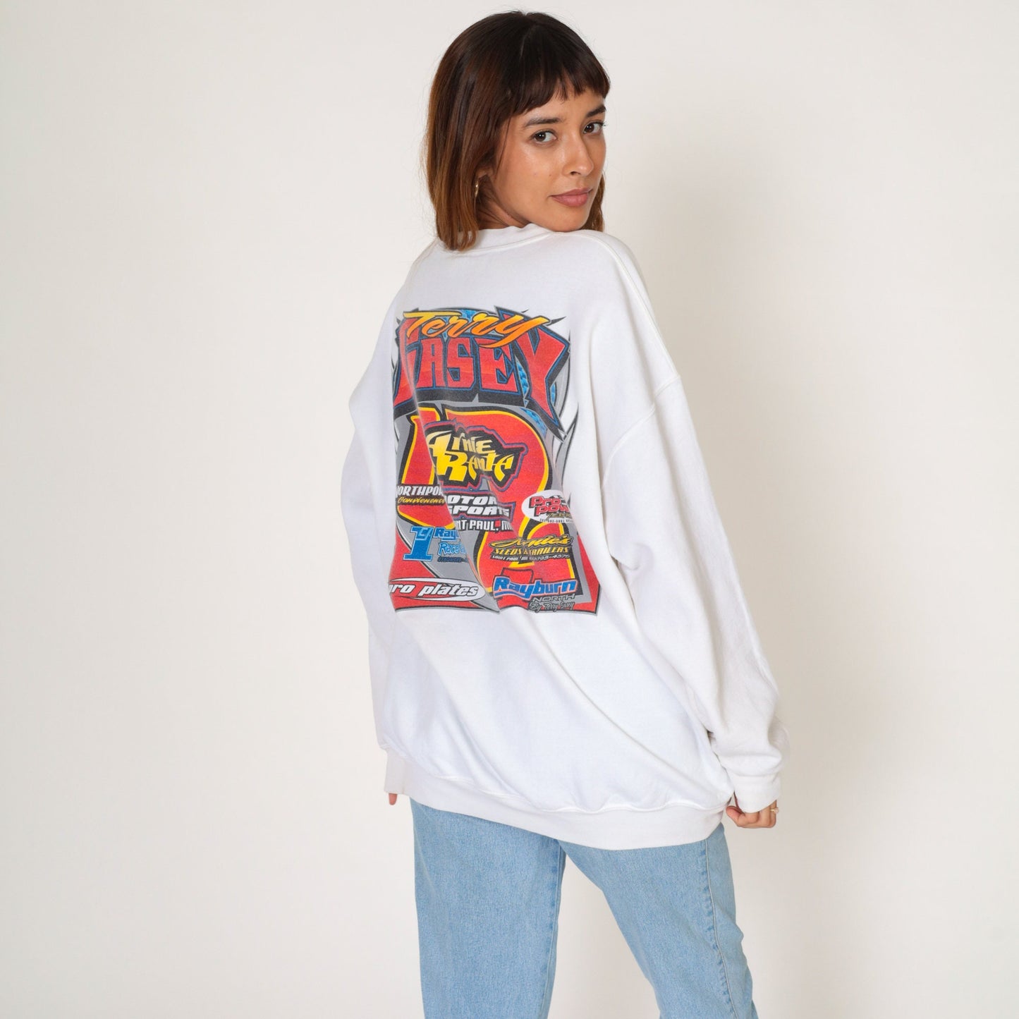 90s Terry Casey Mr Excitement Racing Sweatshirt Graphic Crewneck Extra Large