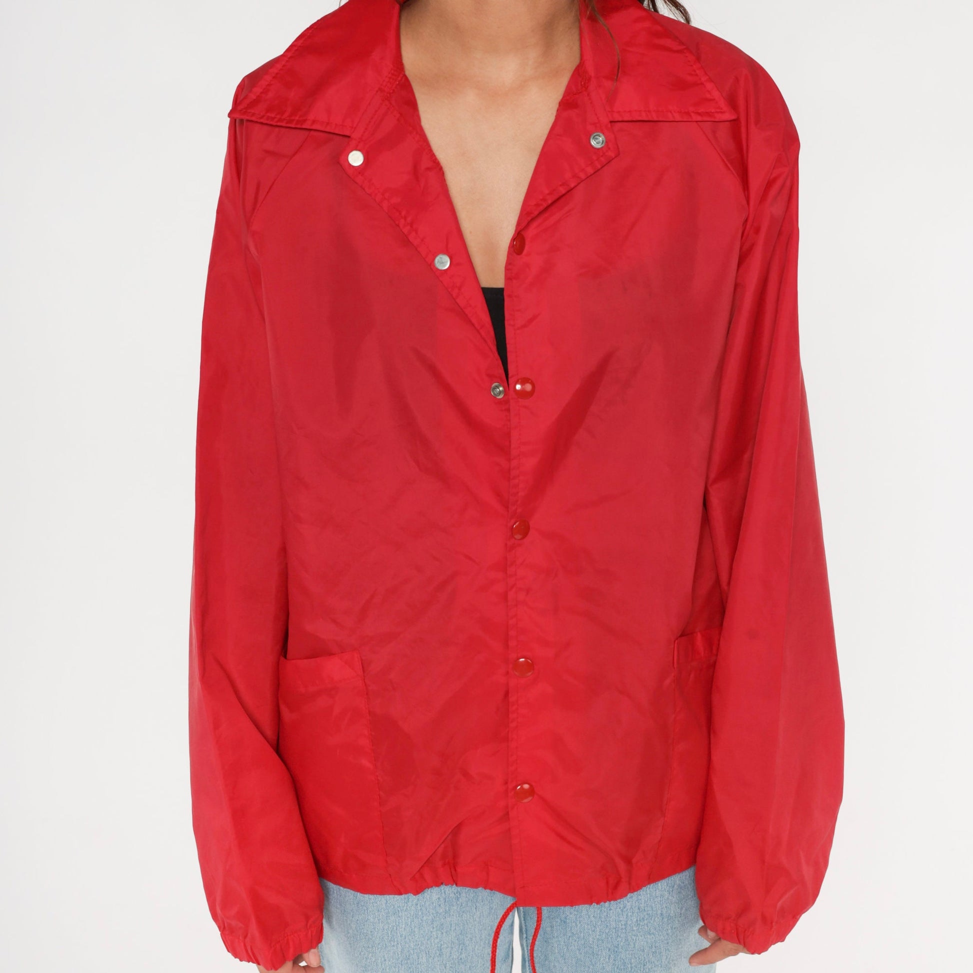 70s Auburn Sportswear Casino Windbreaker Red Sam's Town Gold River Laughlin Nevada Medium