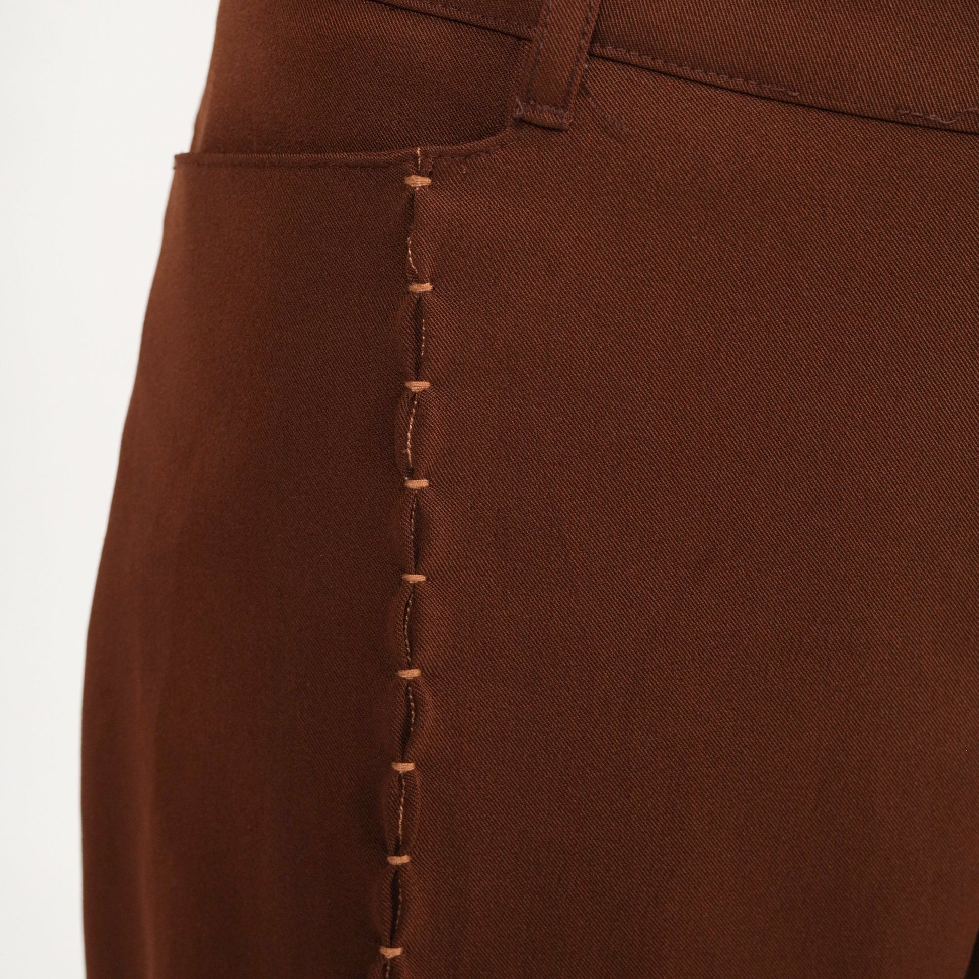90s Brown Flared Trousers Low Rise Bell Bottoms Tall Medium