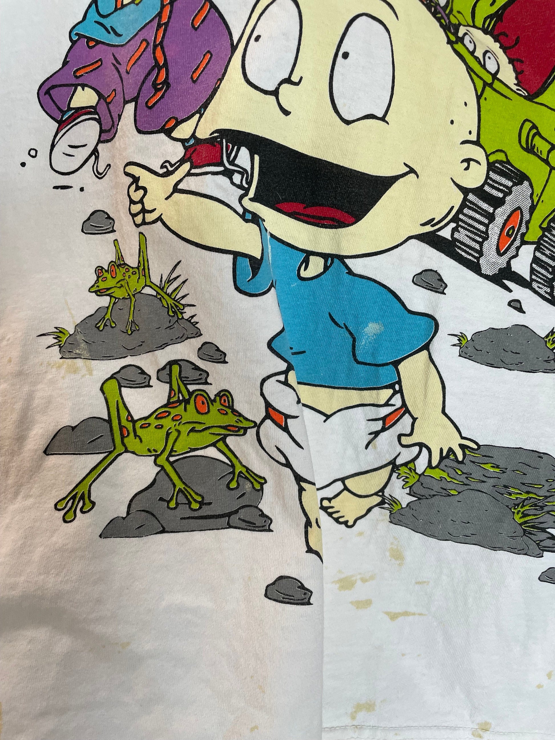 90s Rugrats Nickelodeon Graphic T-Shirt Tommy Chuckie Cotton Tee Extra Small XS