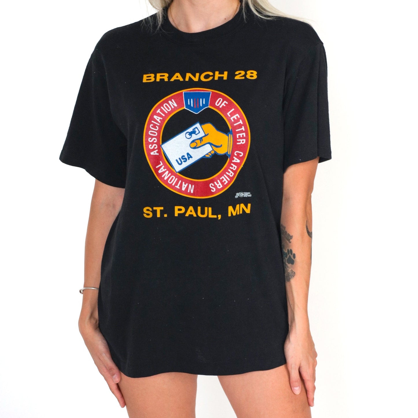 80s NALC National Association Letter Carriers Graphic T-Shirt St. Paul Minnesota Small