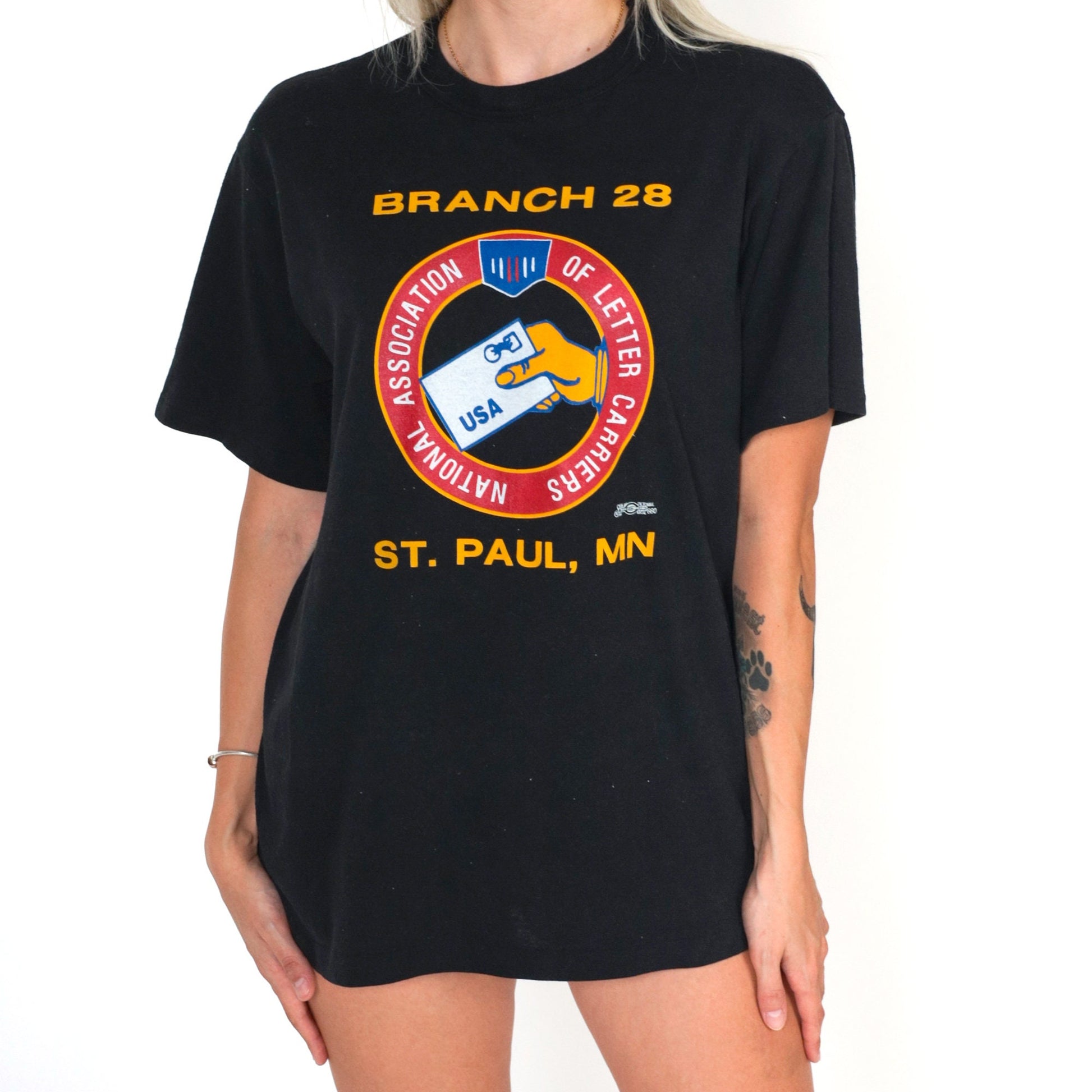80s NALC National Association Letter Carriers Graphic T-Shirt St. Paul Minnesota Small
