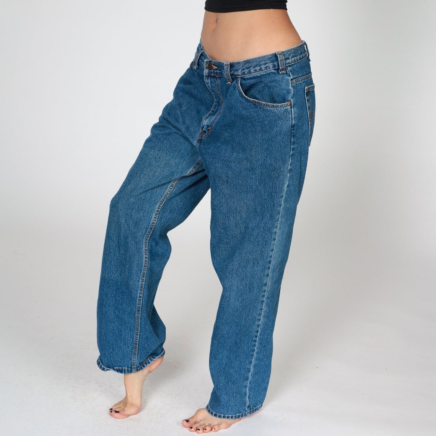 Levi's Y2K High-Waist Straight Leg Jeans Blue Denim 36x30