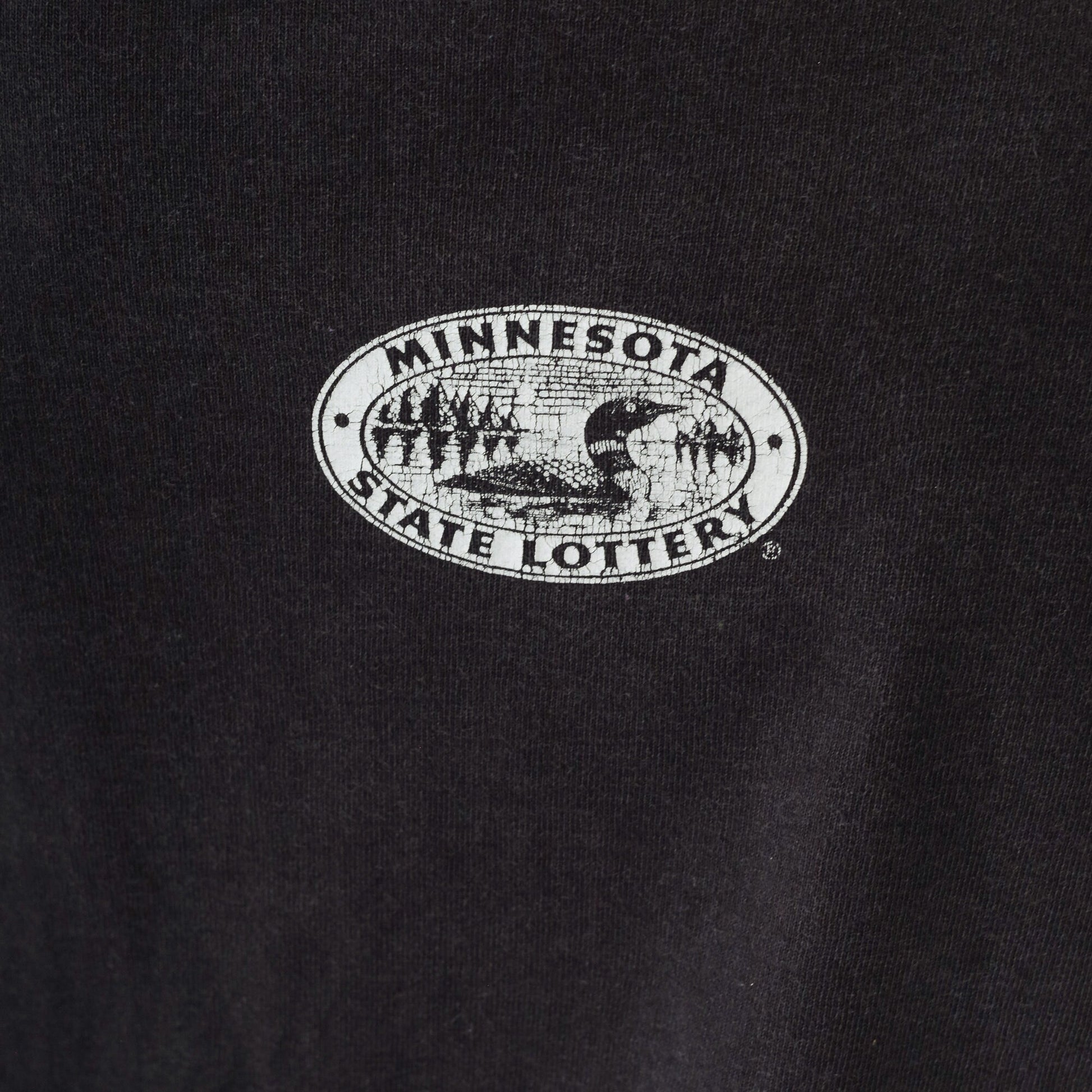 90s Minnesota Raffle Millionaire Loon Graphic Long Sleeve Tee Black Large L