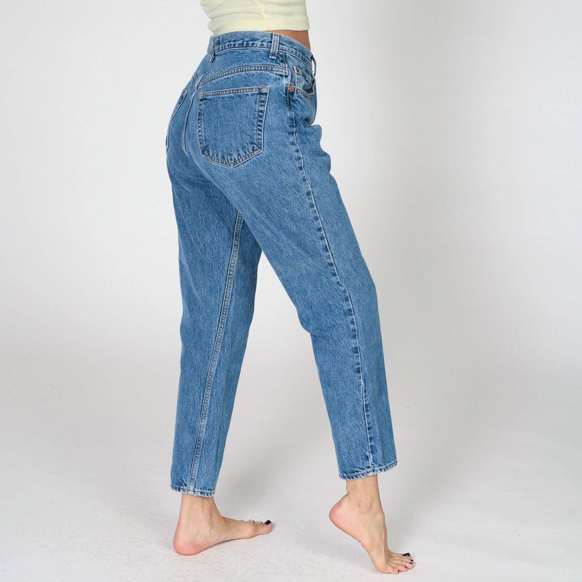 00s Gap High Waisted Mom Jeans Blue Denim Straight Leg Medium M